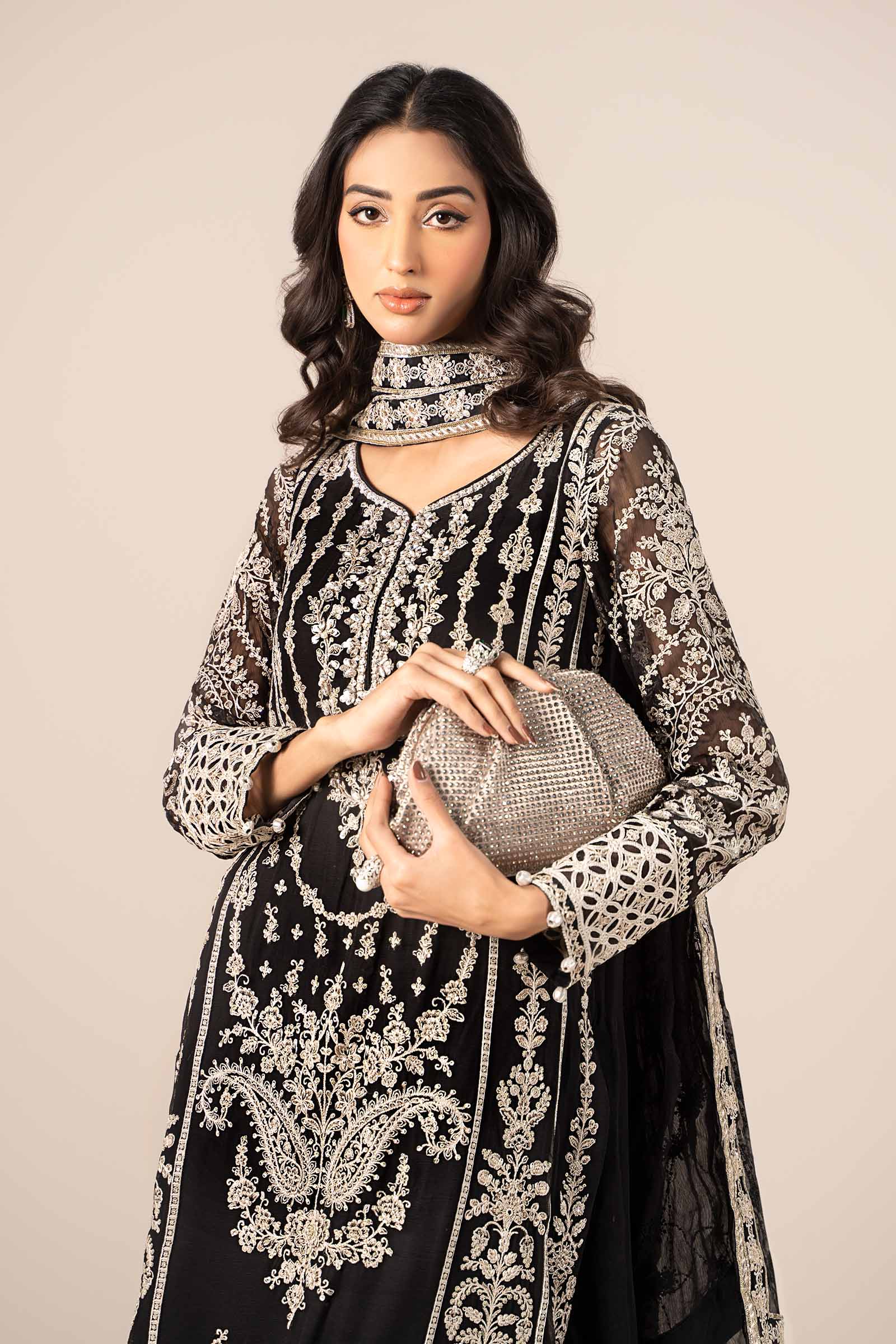 3 Piece Embroidered Chiffon Suit - Image 2