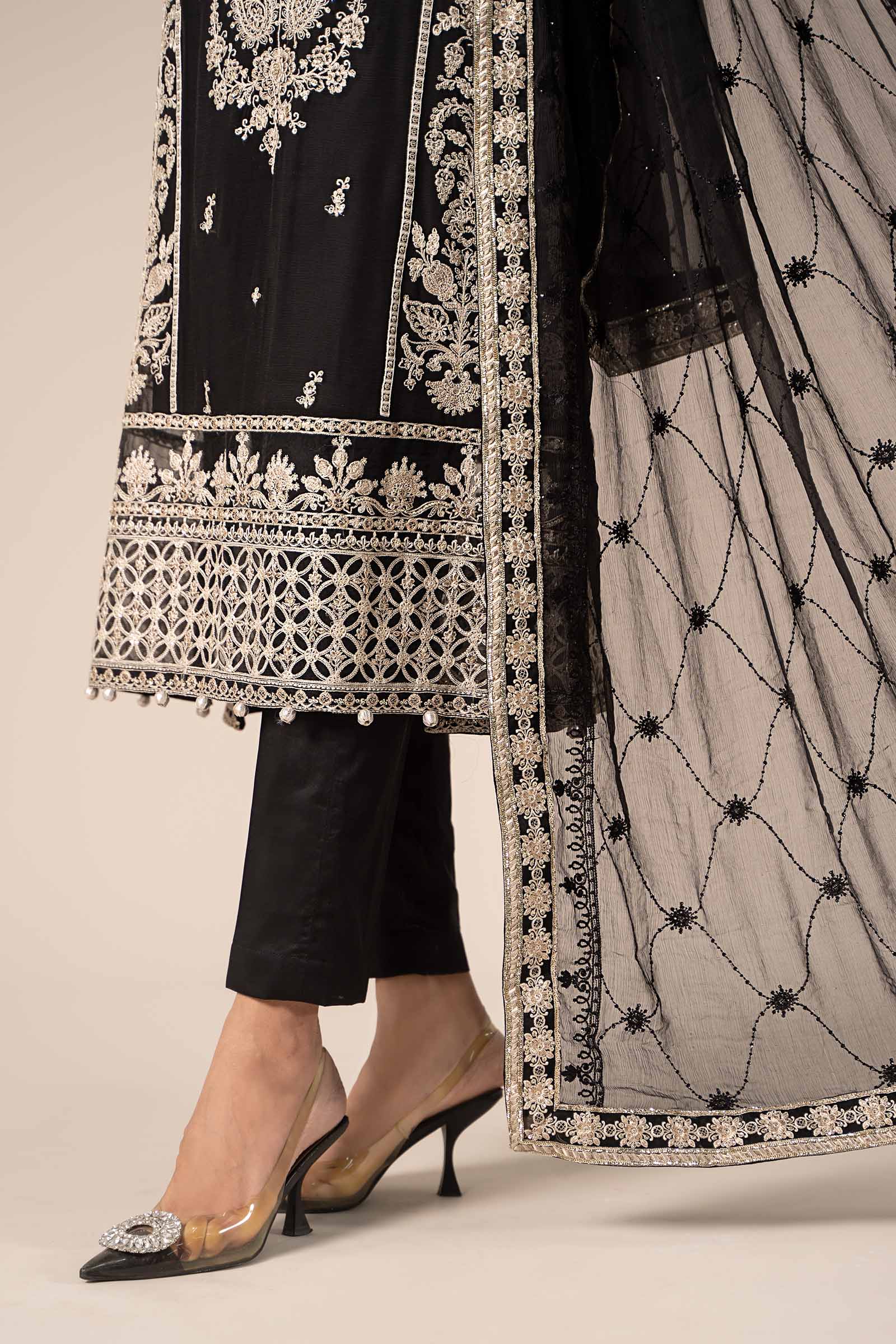 3 Piece Embroidered Chiffon Suit - Image 5