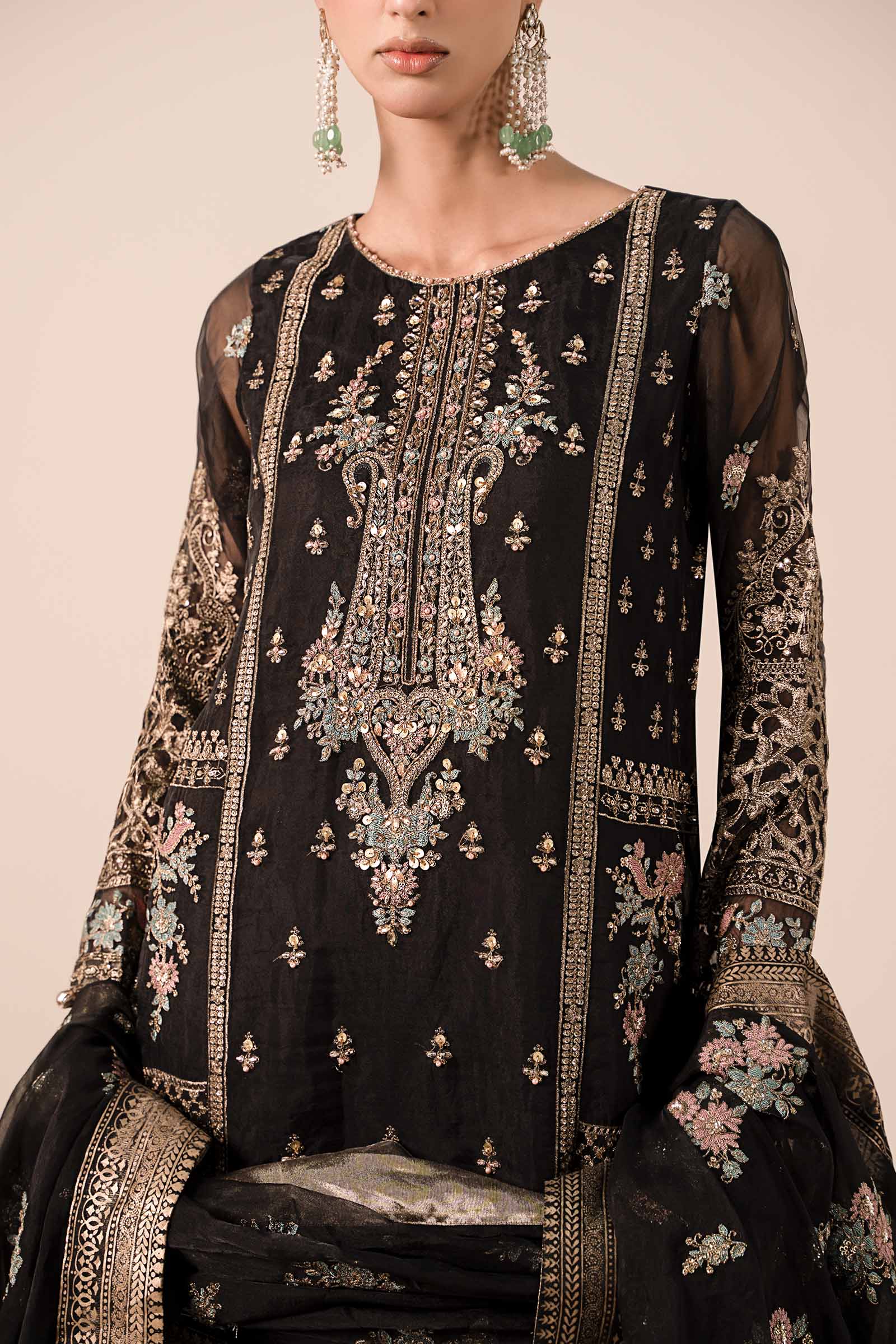 3 Piece Embroidered Organza Suit - Image 10