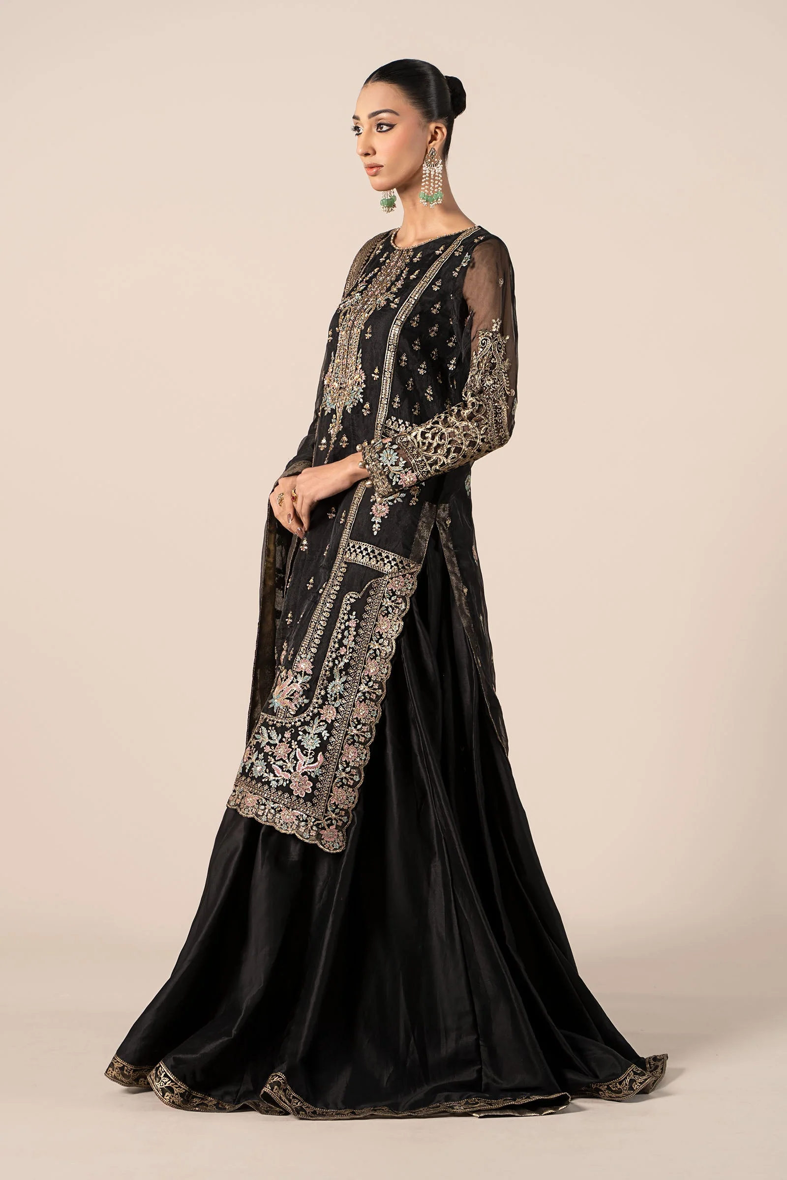 3 Piece Embroidered Organza Suit - Image 12