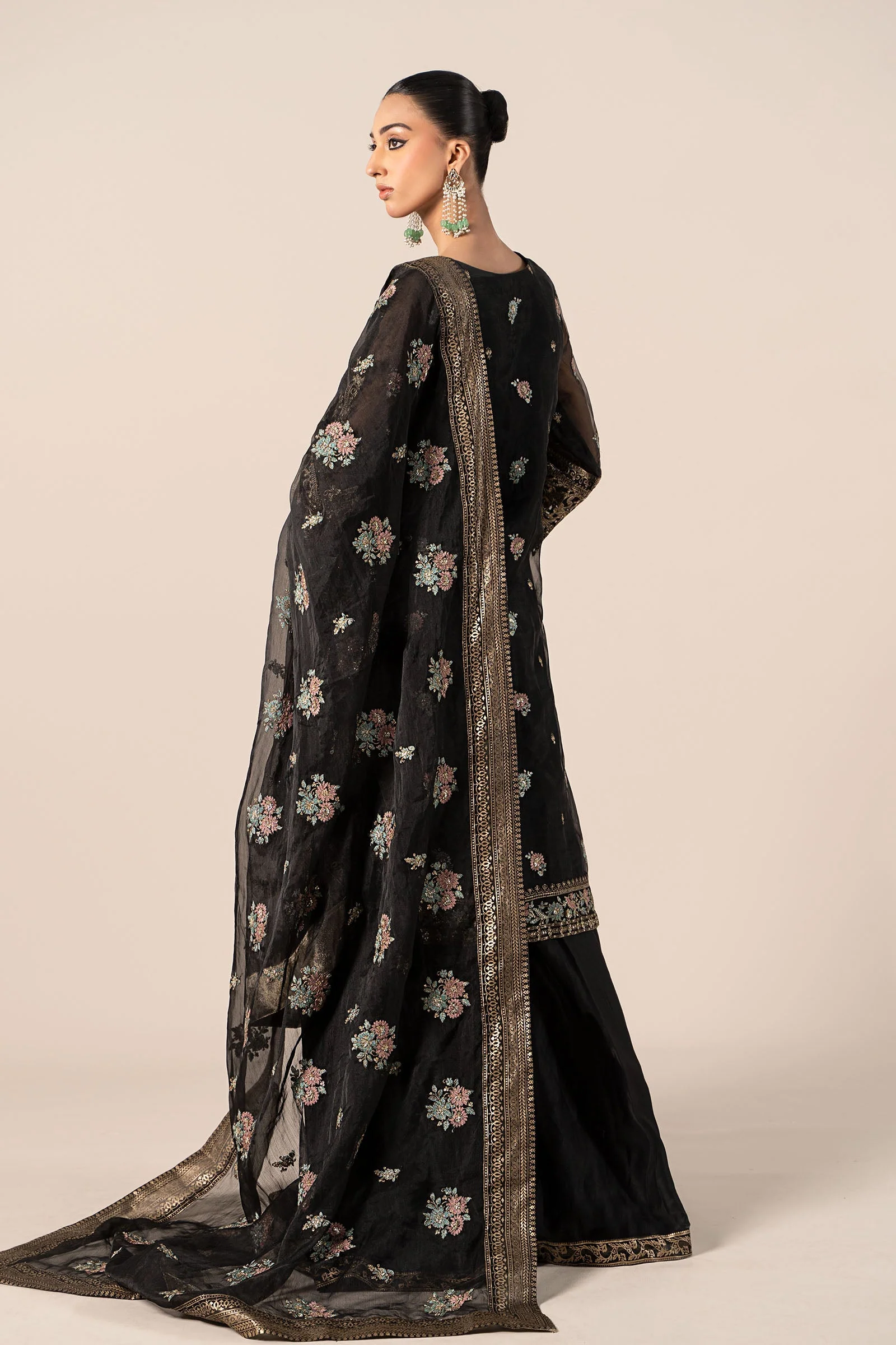 3 Piece Embroidered Organza Suit - Image 13