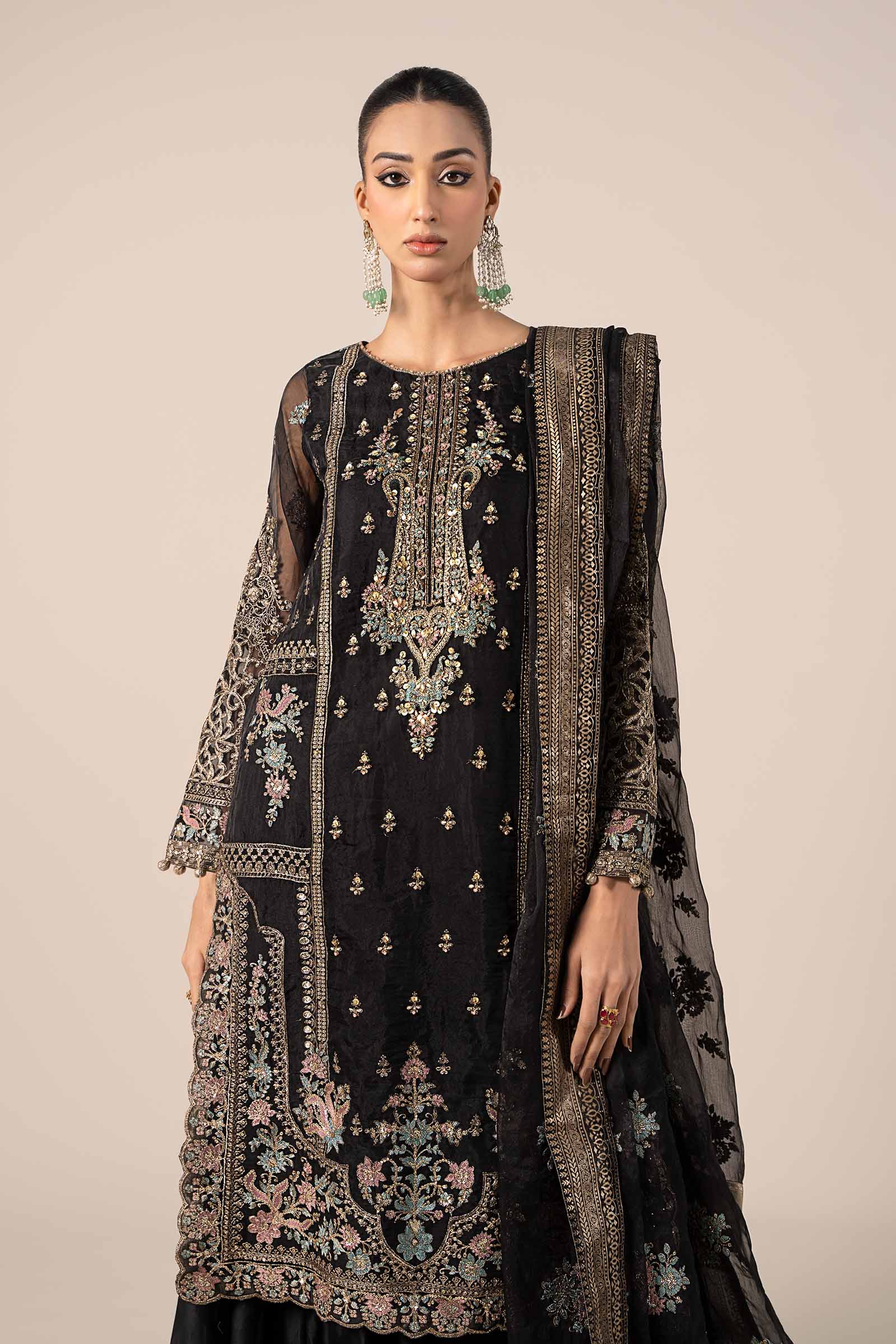 3 Piece Embroidered Organza Suit - Image 7