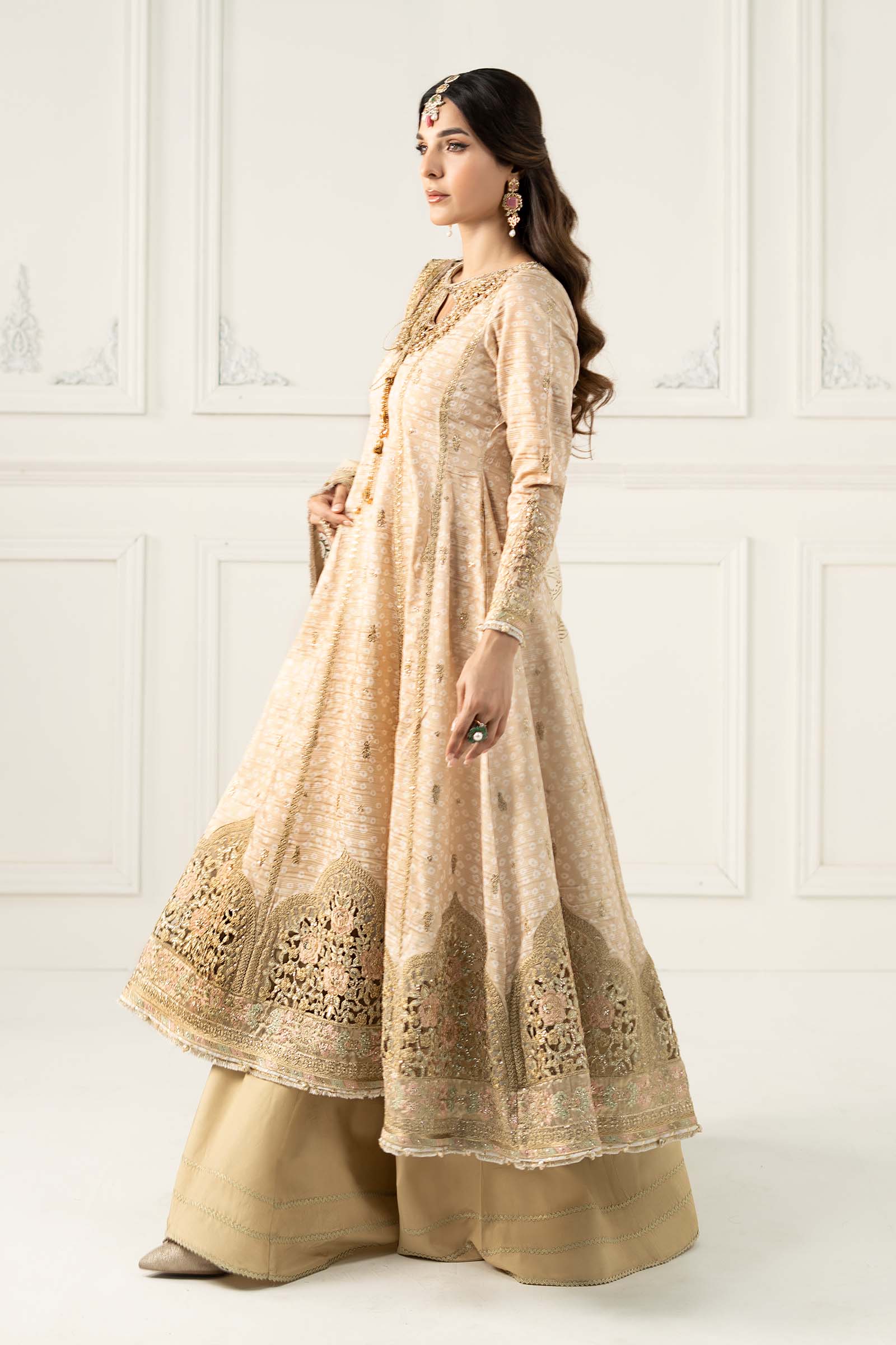 3 Piece Embroidered Raw Silk Suit - Image 4