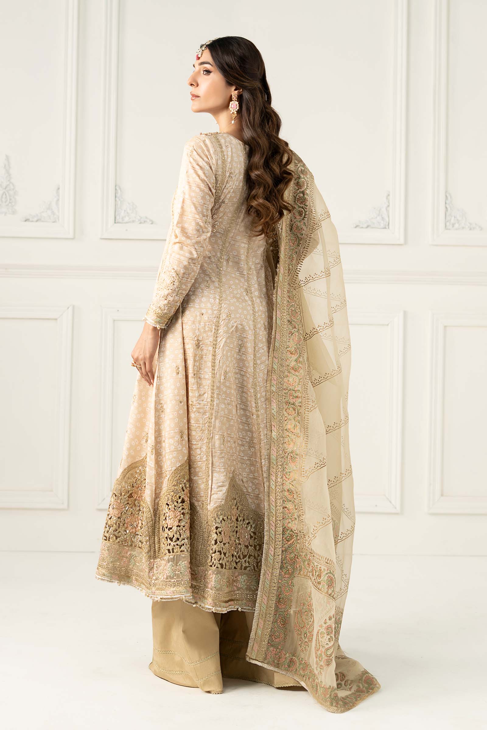 3 Piece Embroidered Raw Silk Suit - Image 7