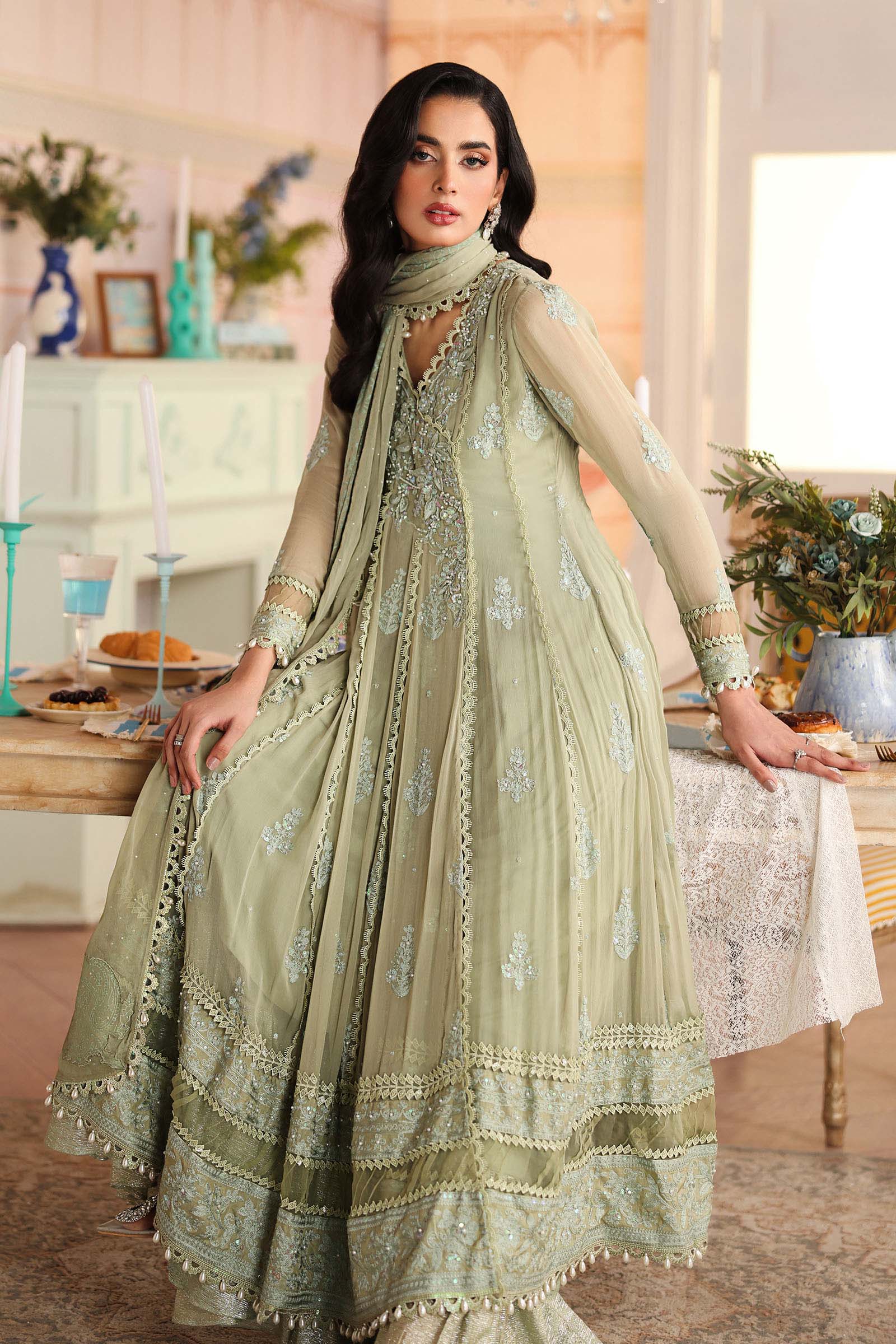 3 Piece Embroidered Chiffon Suit - Image 5