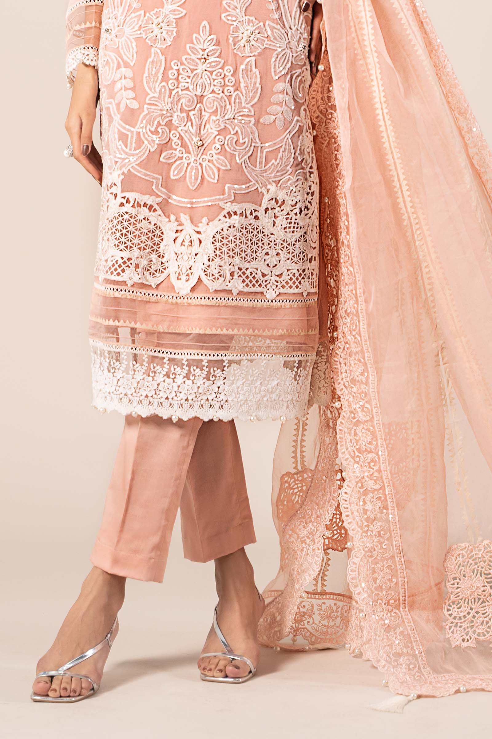 3 Piece Embroidered Chiffon Suit - Image 13