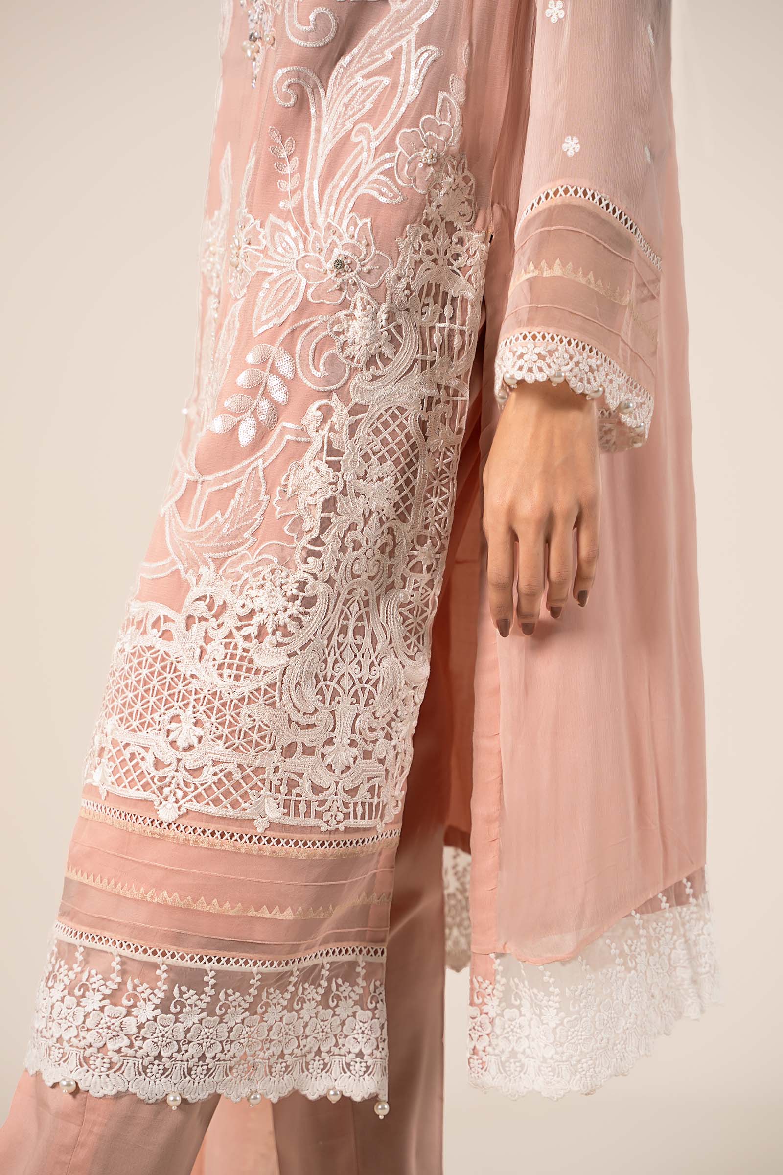 3 Piece Embroidered Chiffon Suit - Image 14