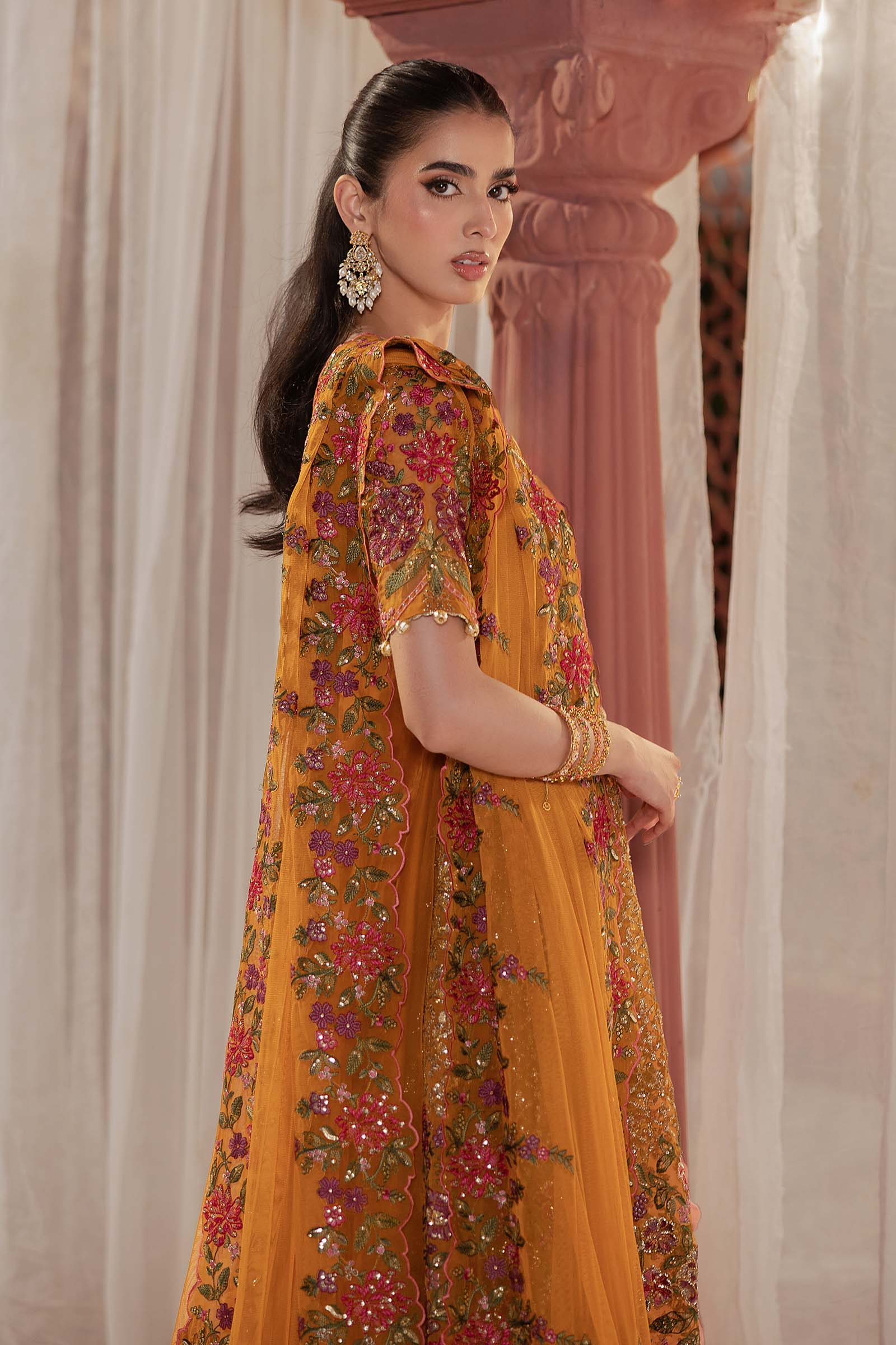 3 Piece Embroidered Organza Suit - Image 4
