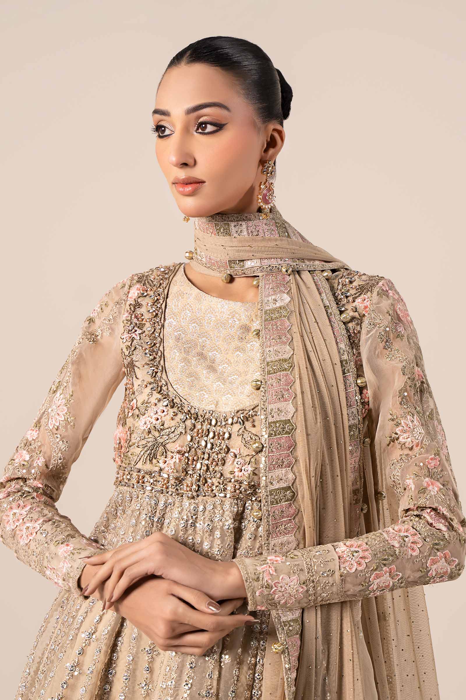 3 Piece Embroidered Organza Suit - Image 2