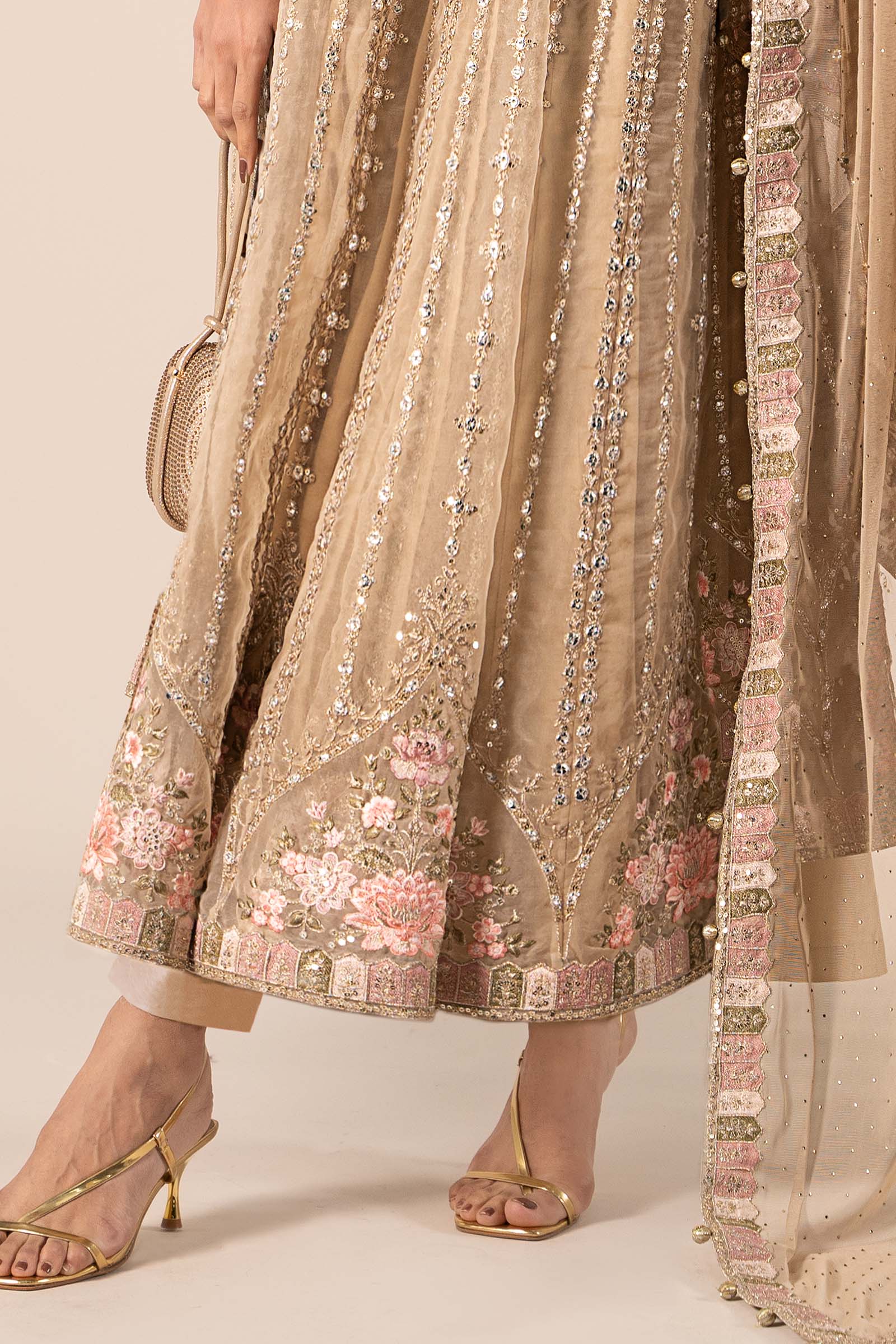 3 Piece Embroidered Organza Suit - Image 4
