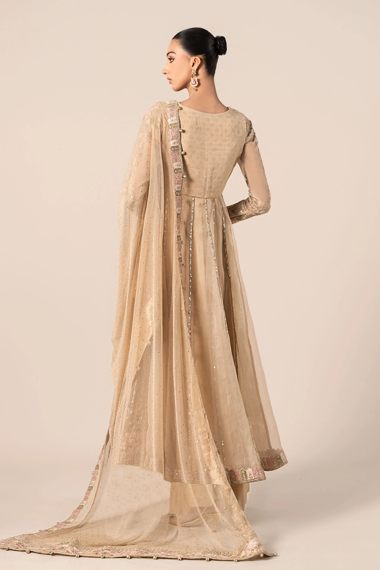 3 Piece Embroidered Organza Suit - Image 6