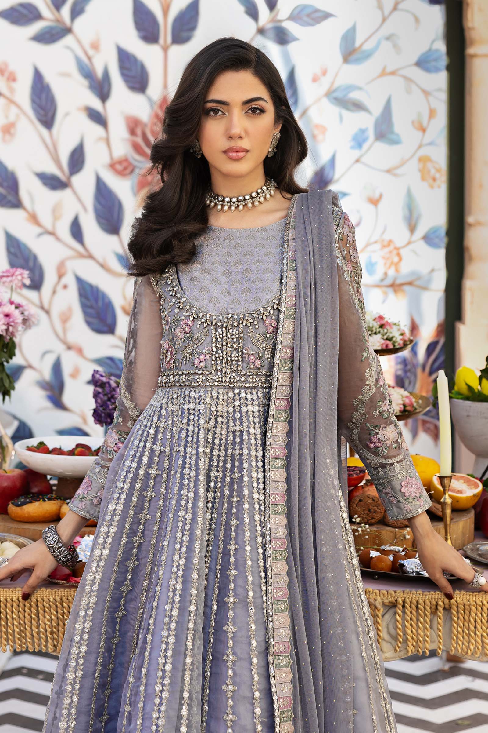 3 Piece Embroidered Organza Suit - Image 2