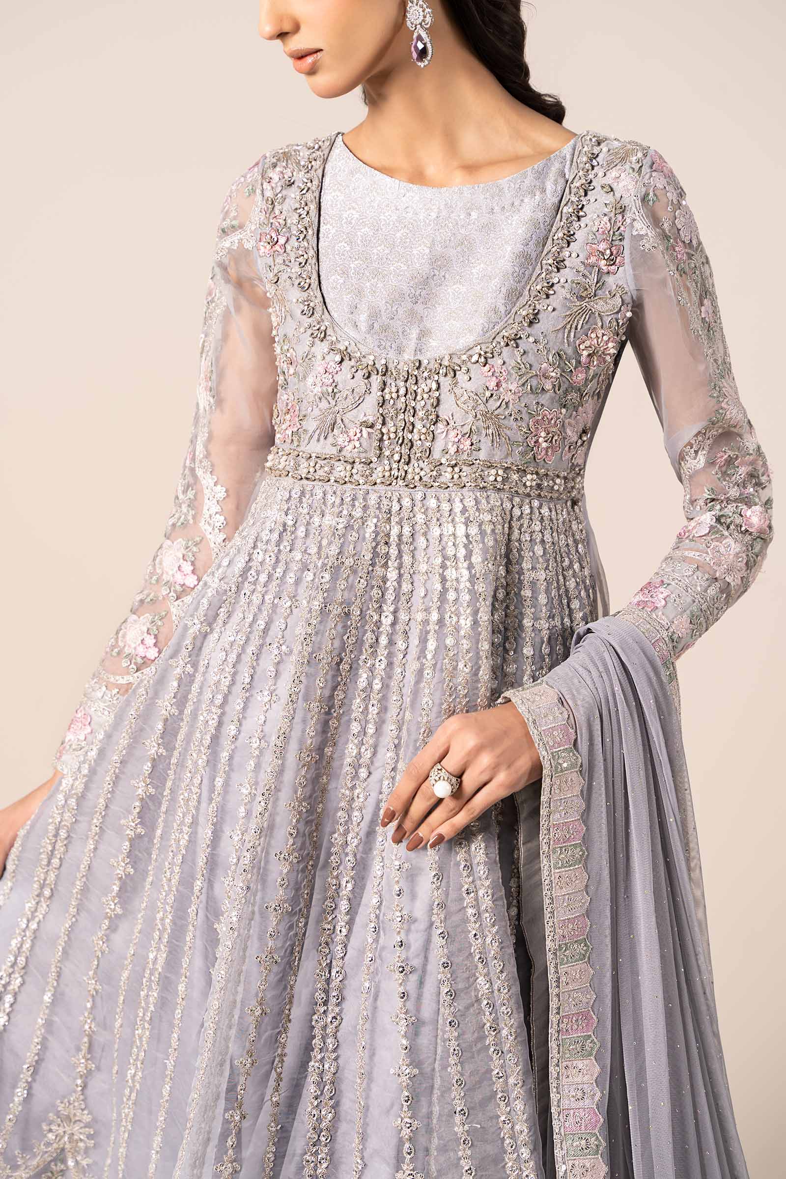3 Piece Embroidered Organza Suit - Image 5