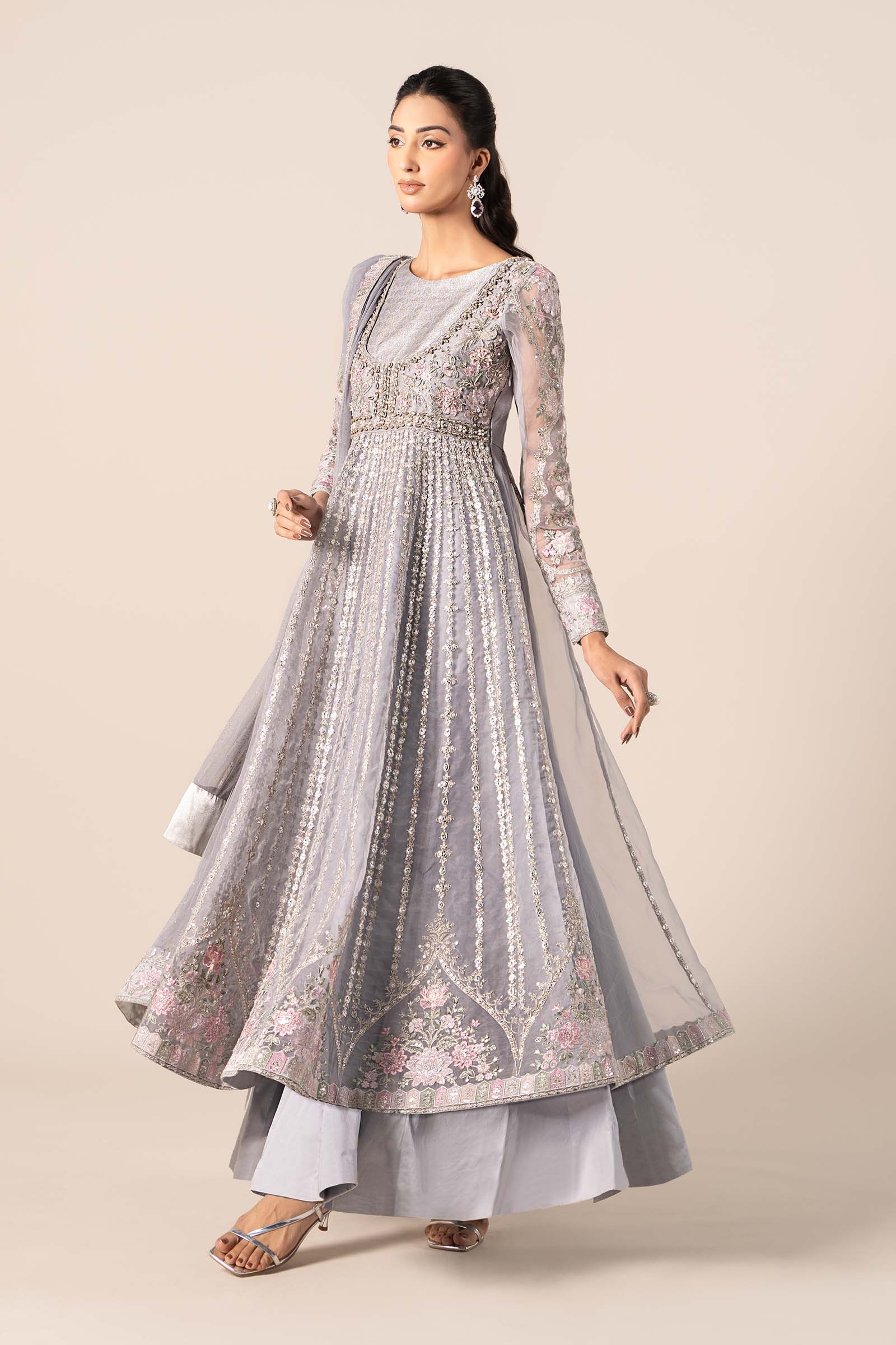 3 Piece Embroidered Organza Suit - Image 7