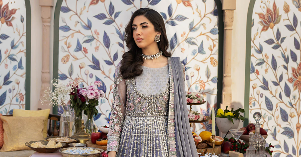 3 Piece Embroidered Organza Suit - Image 9