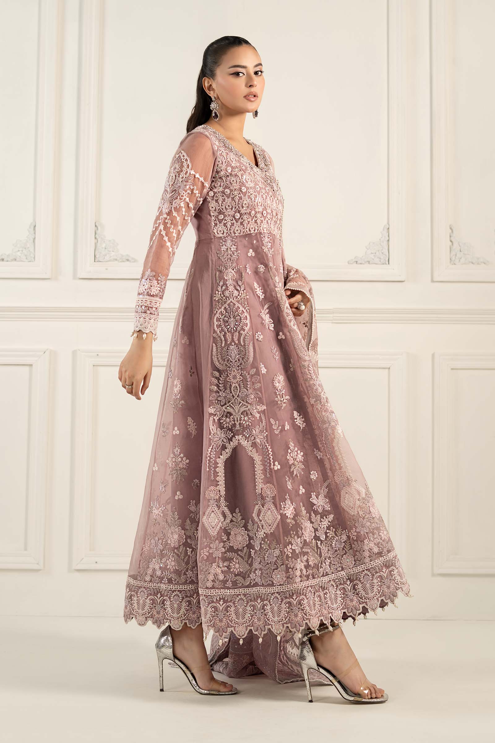 3 Piece Embroidered Organza Suit - Image 10