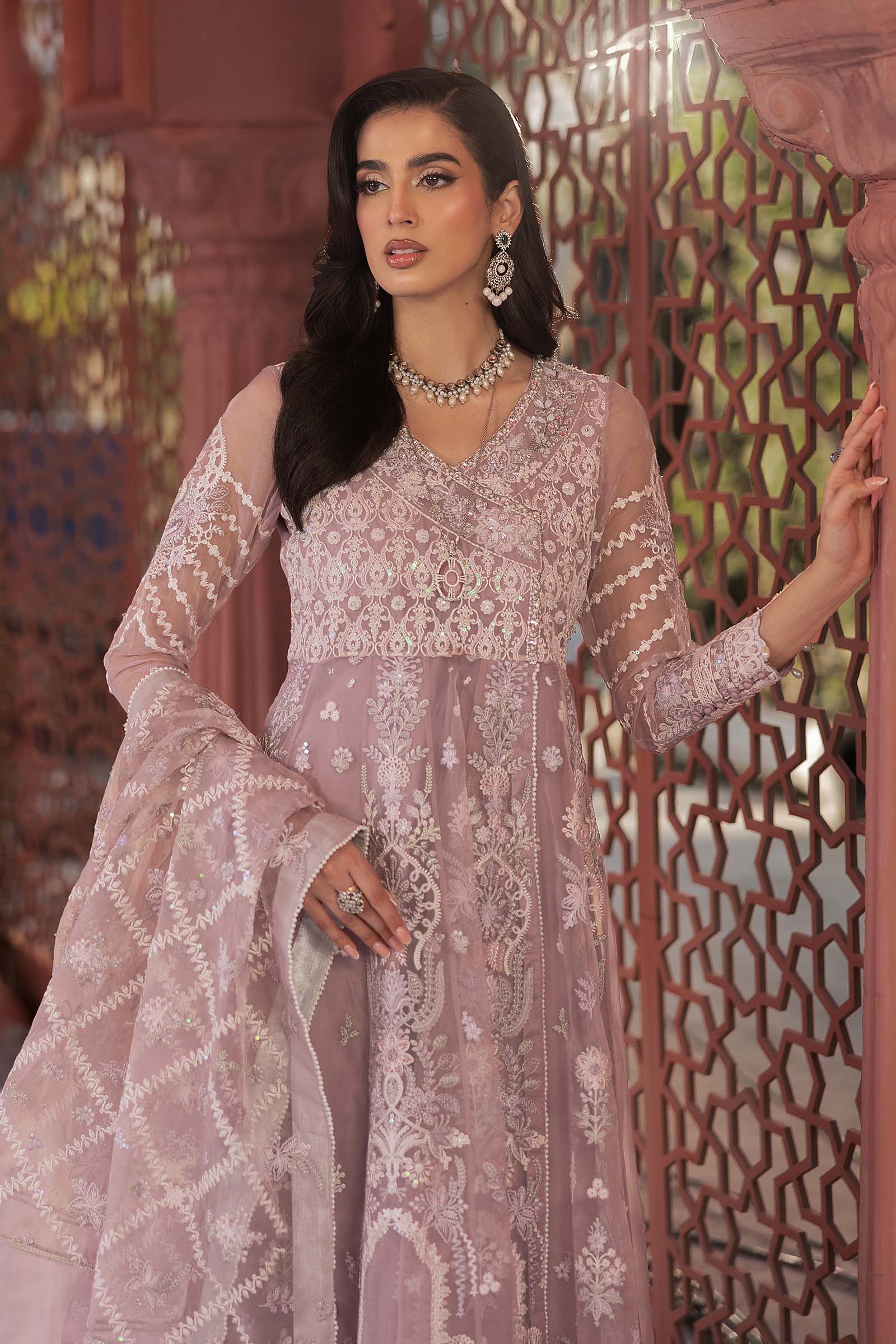 3 Piece Embroidered Organza Suit - Image 2