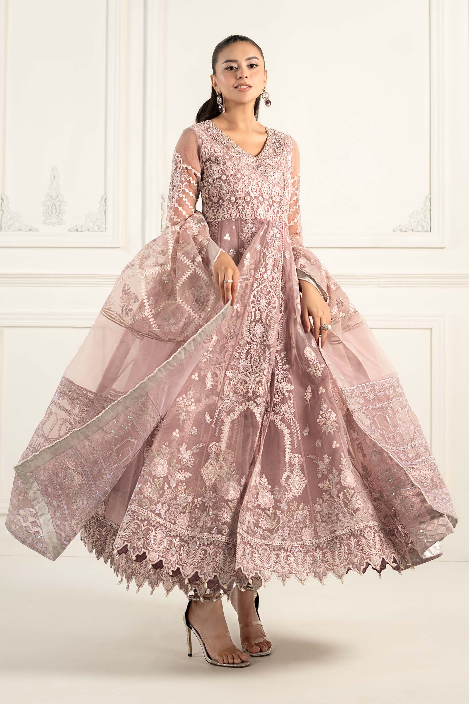 3 Piece Embroidered Organza Suit - Image 9