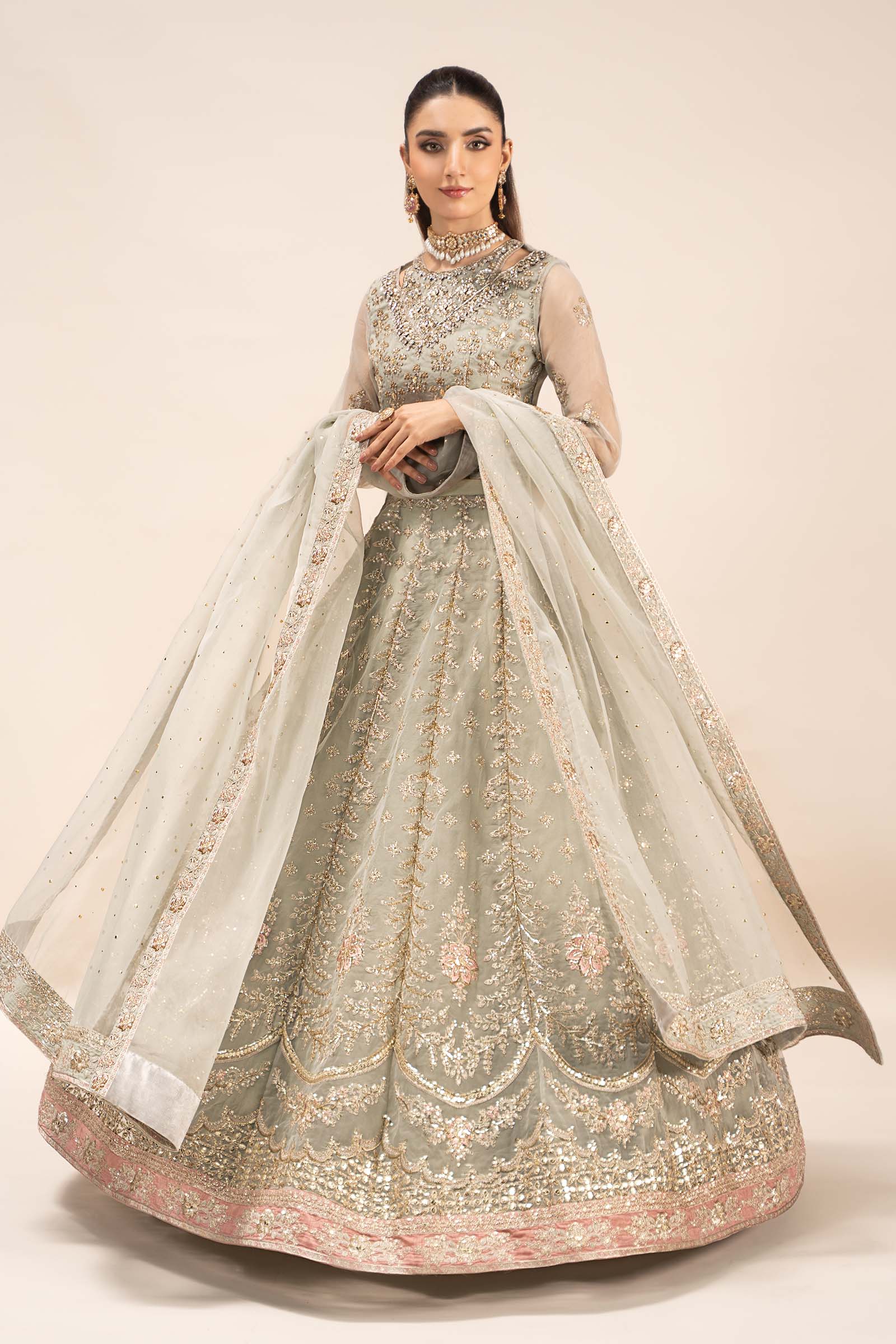 3 Piece Embroidered Organza Suit - Image 3