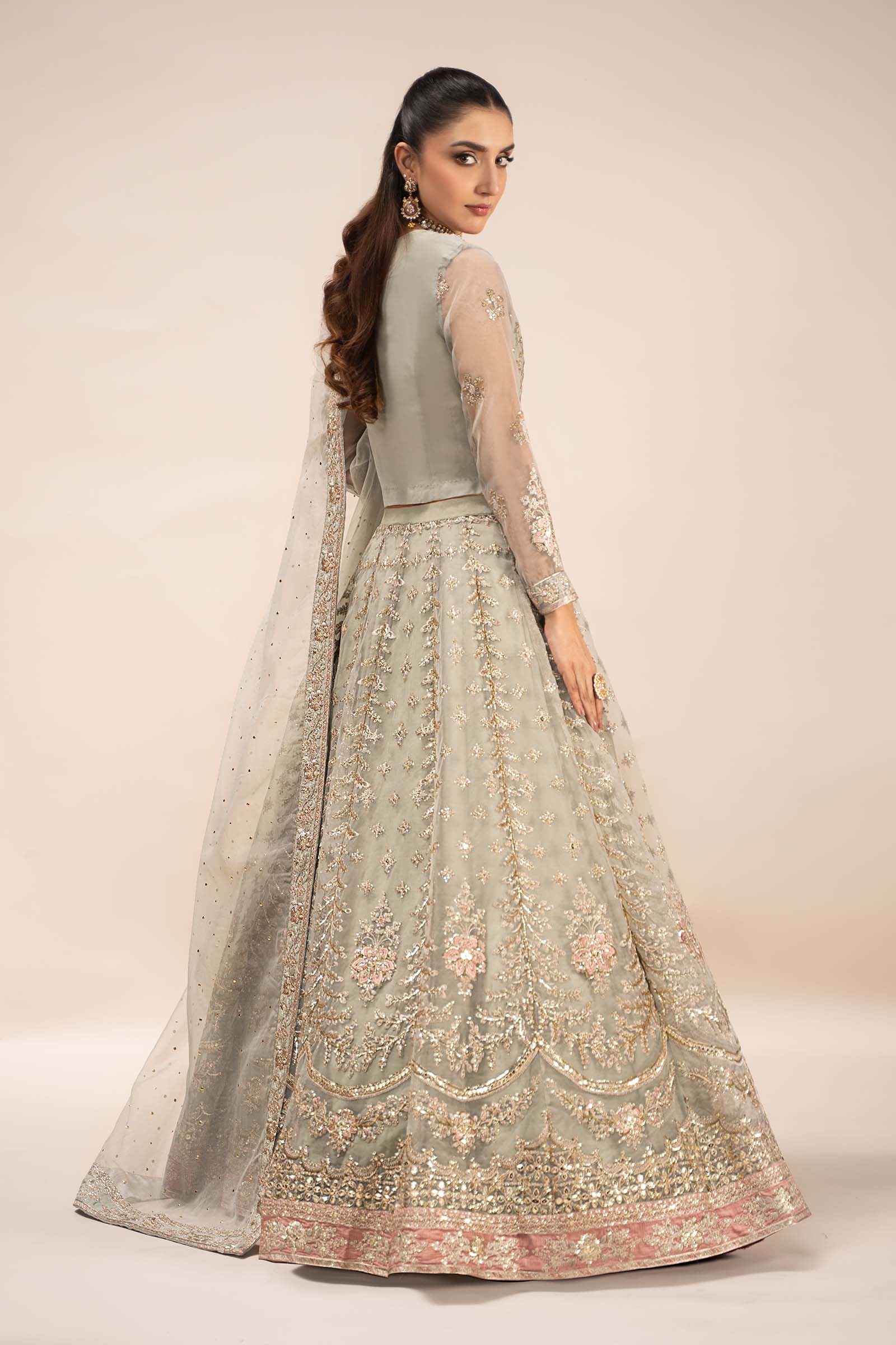 3 Piece Embroidered Organza Suit - Image 8
