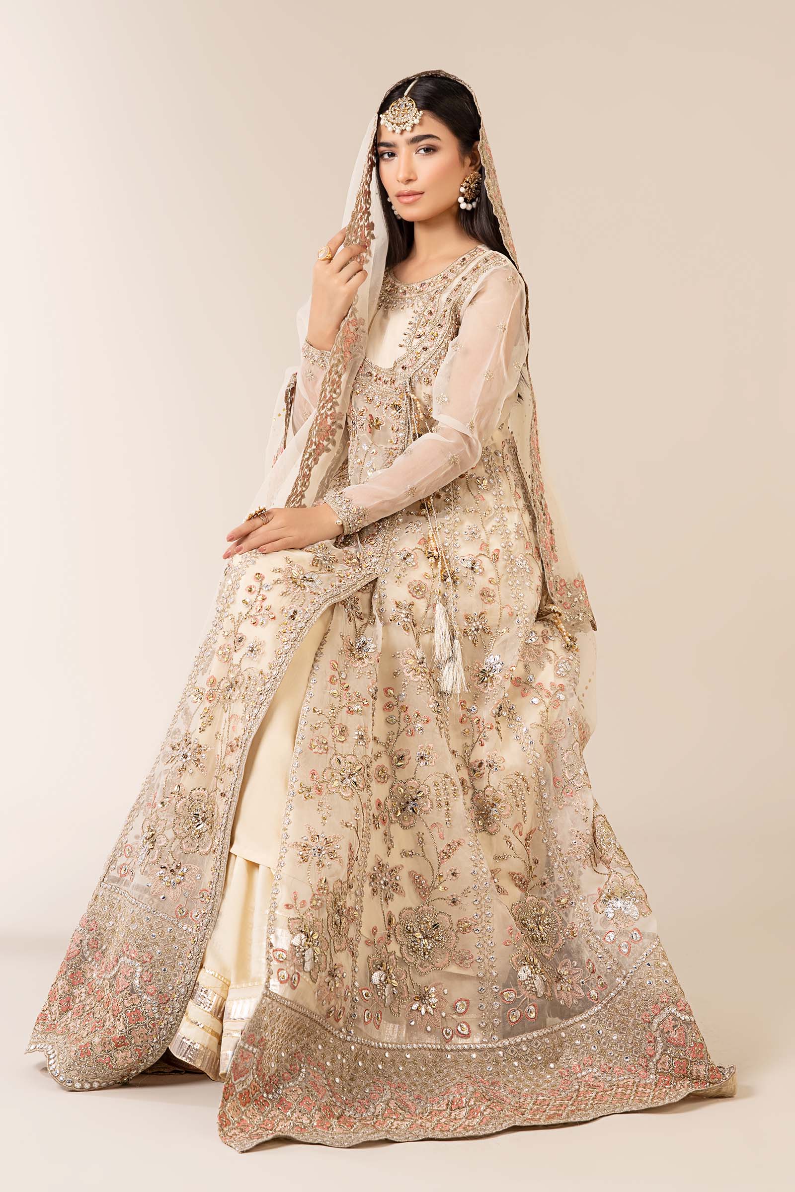 3 Piece Embroidered Organza Suit - Image 5