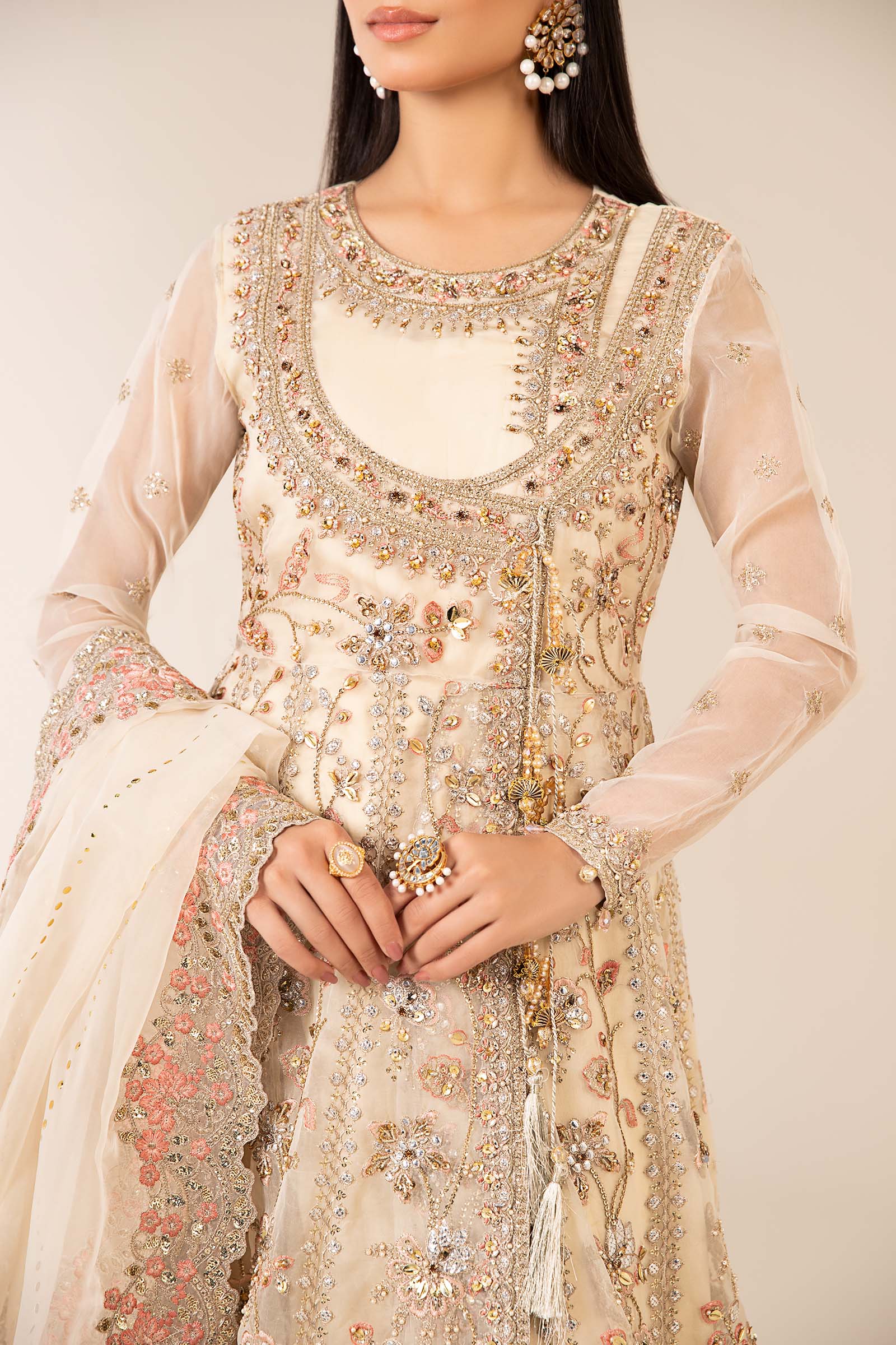 3 Piece Embroidered Organza Suit - Image 7
