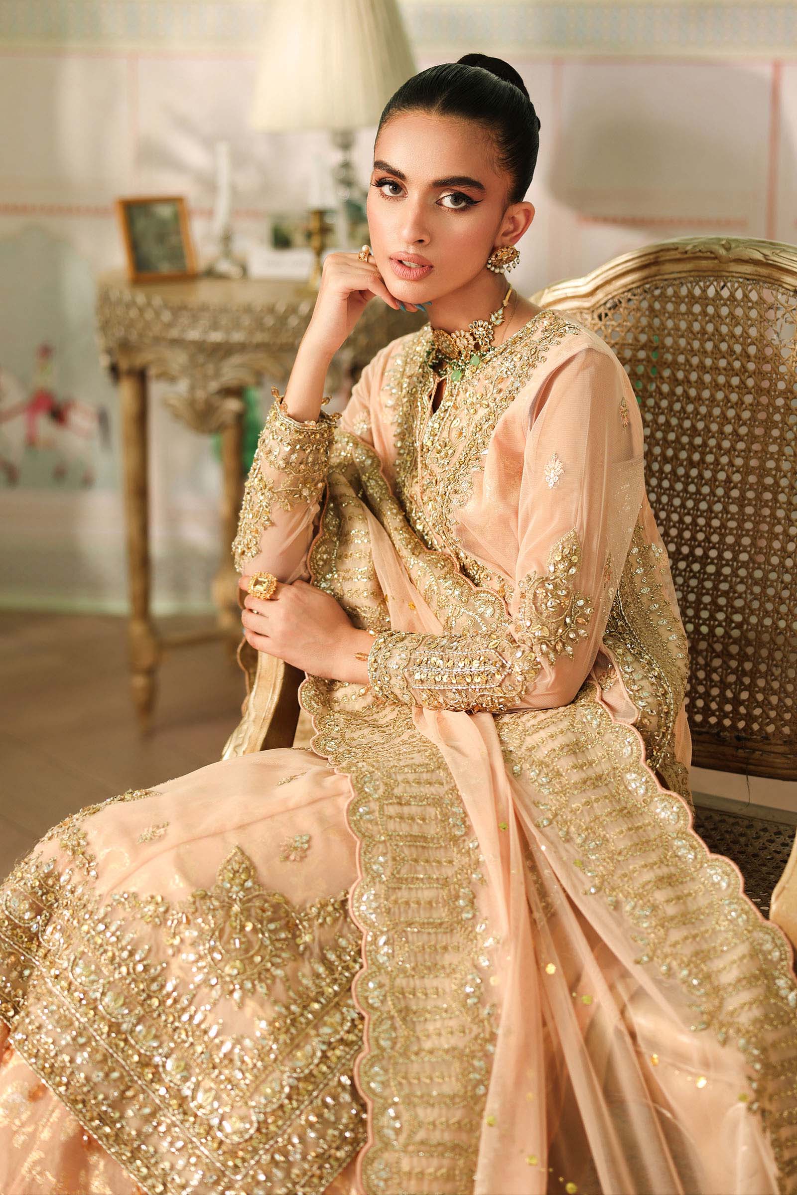 3 Piece Embroidered Net Suit - Image 2