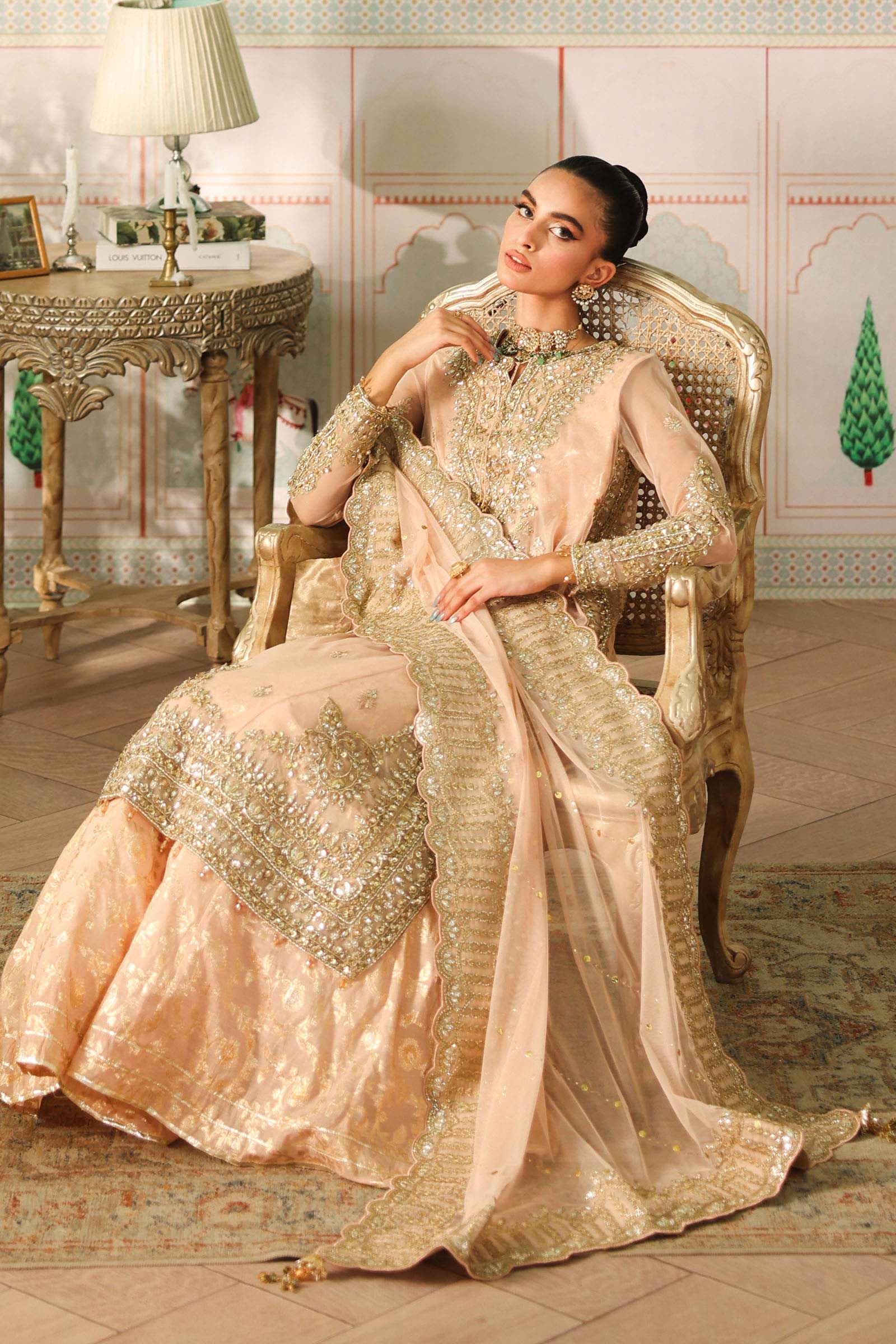 3 Piece Embroidered Net Suit - Image 3