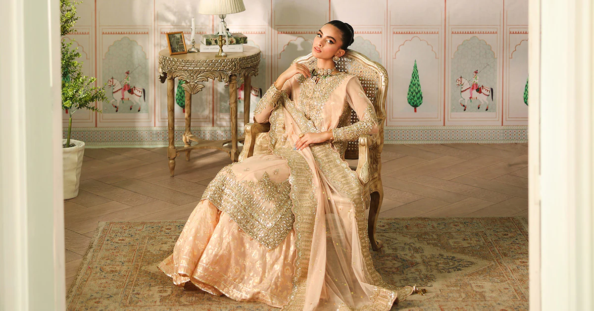 3 Piece Embroidered Net Suit - Image 8