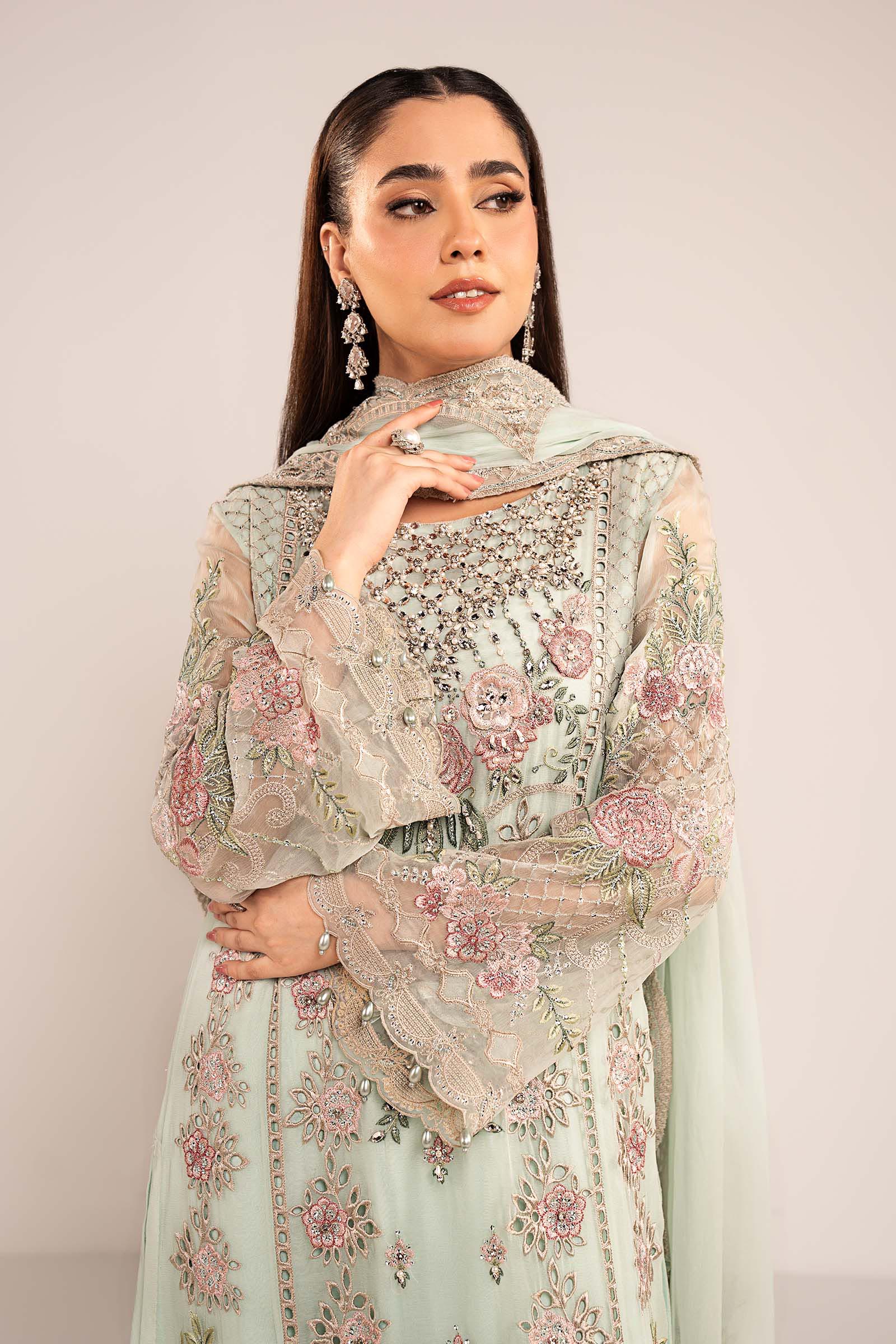 3 Piece Embroidered Chiffon Suit - Image 3