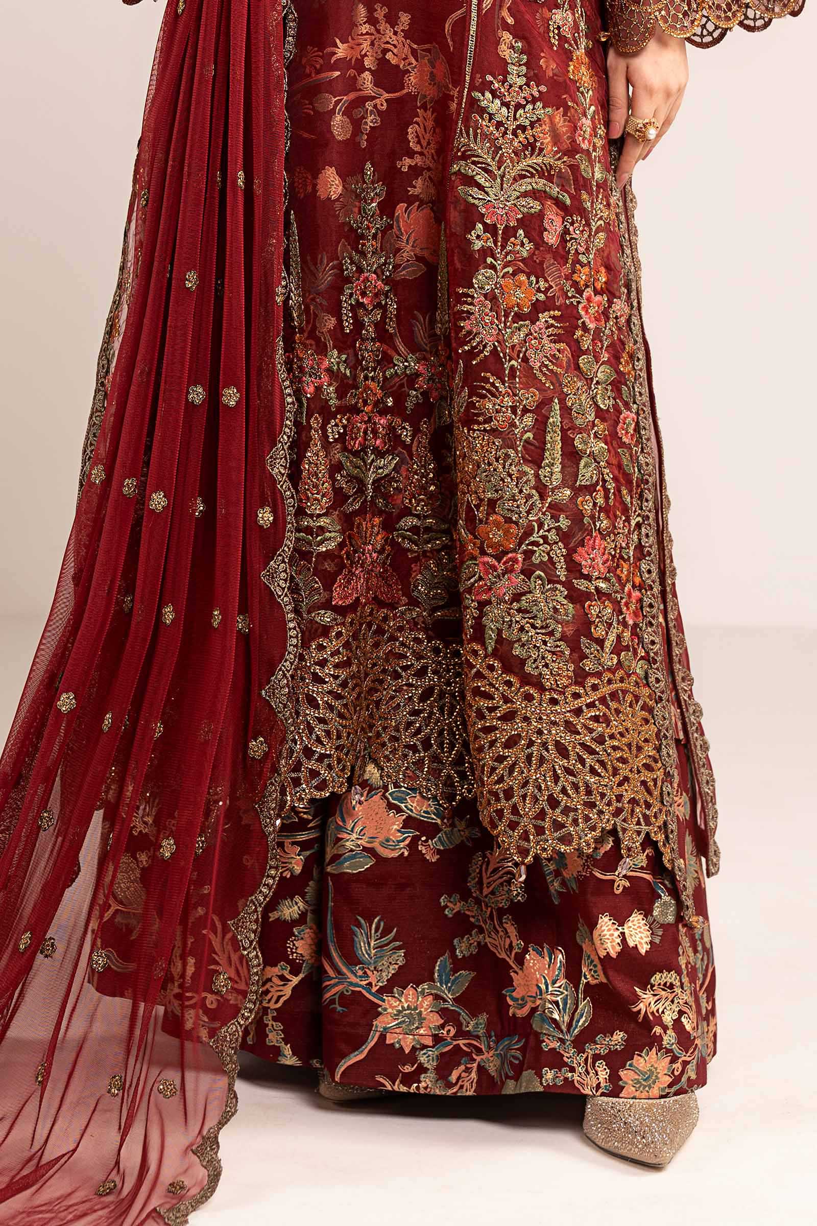 3 Piece Embroidered Organza Suit - Image 6