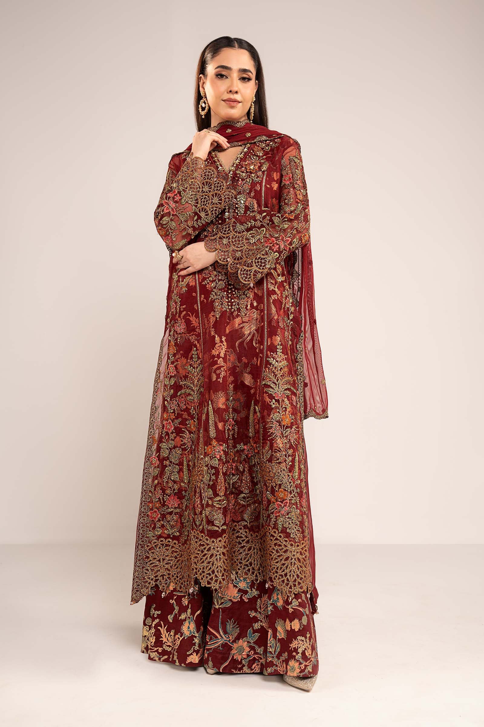 3 Piece Embroidered Organza Suit - Image 7