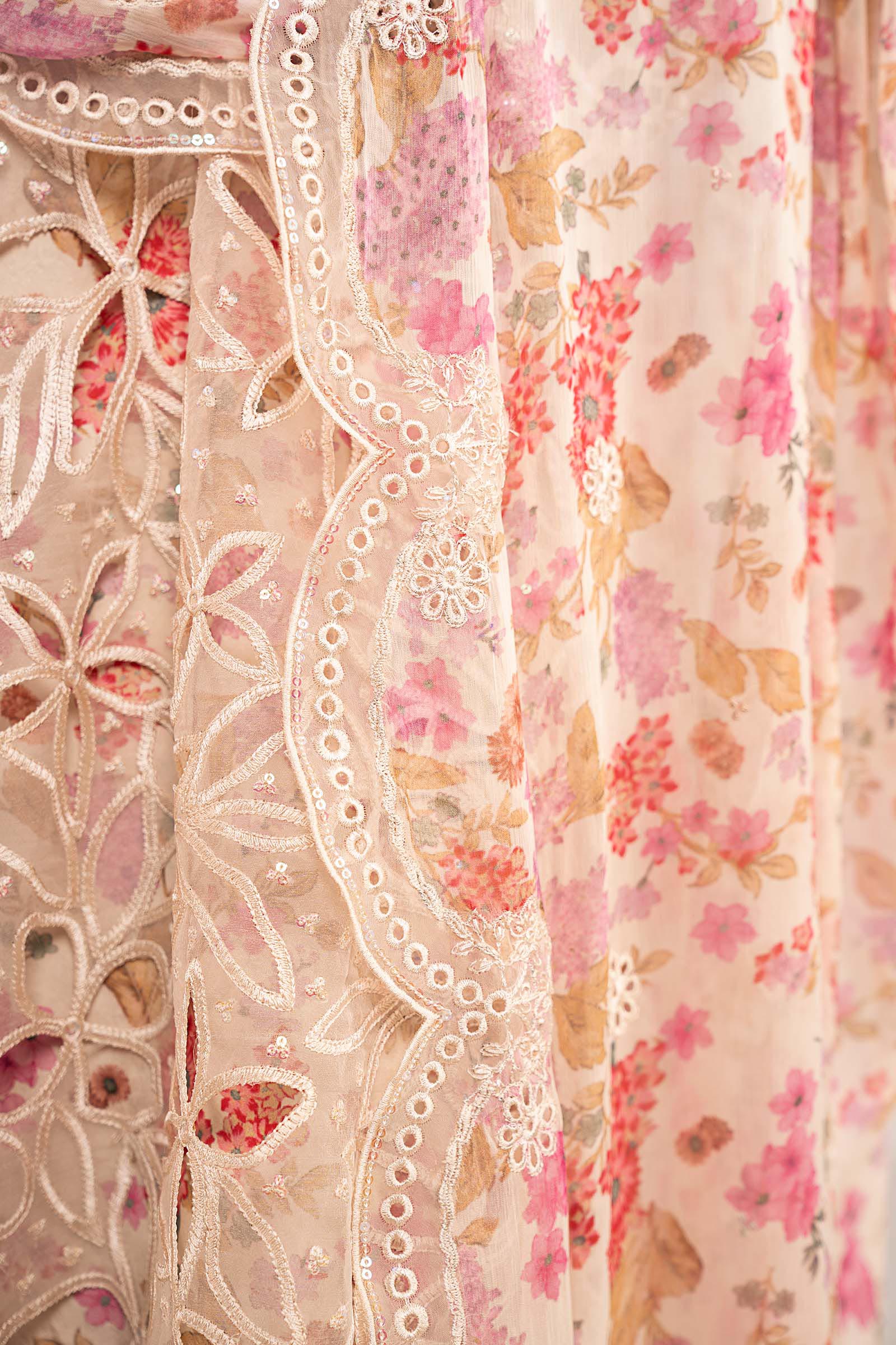 3 Piece Embroidered Organza Suit - Image 13