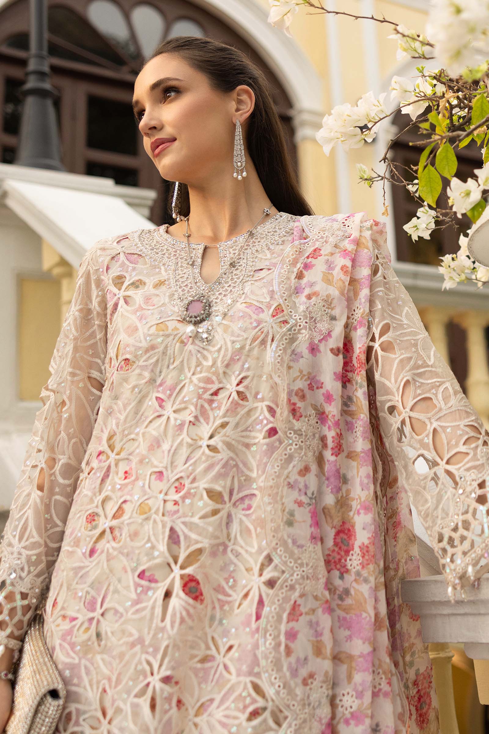 3 Piece Embroidered Organza Suit - Image 7