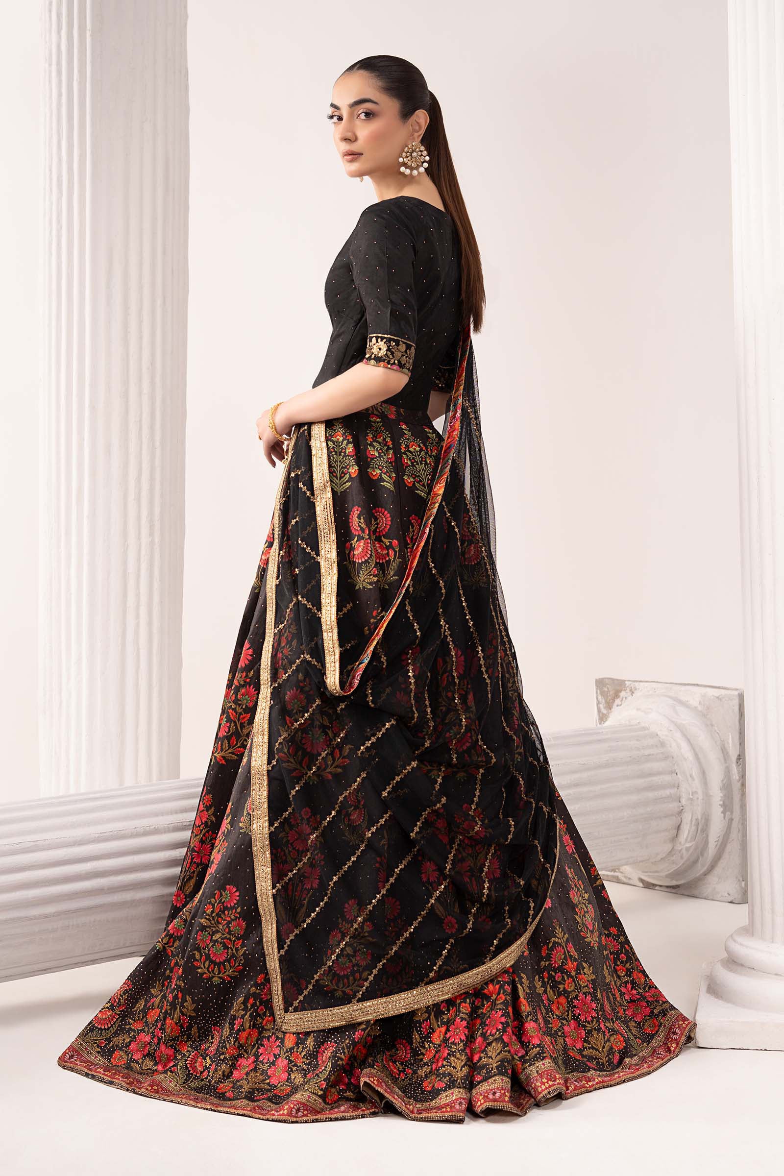 3 Piece Embroidered Raw Silk Suit - Image 6