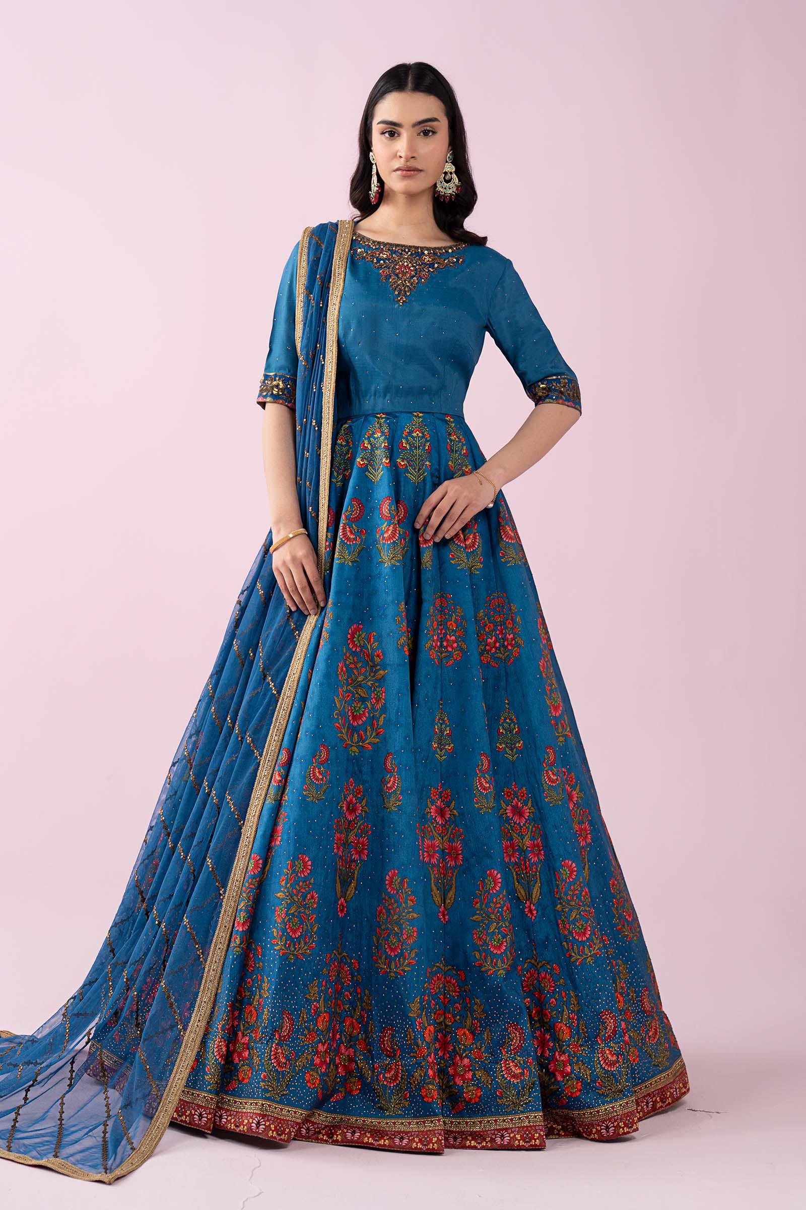 3 Piece Embroidered Raw Silk Suit - Image 3