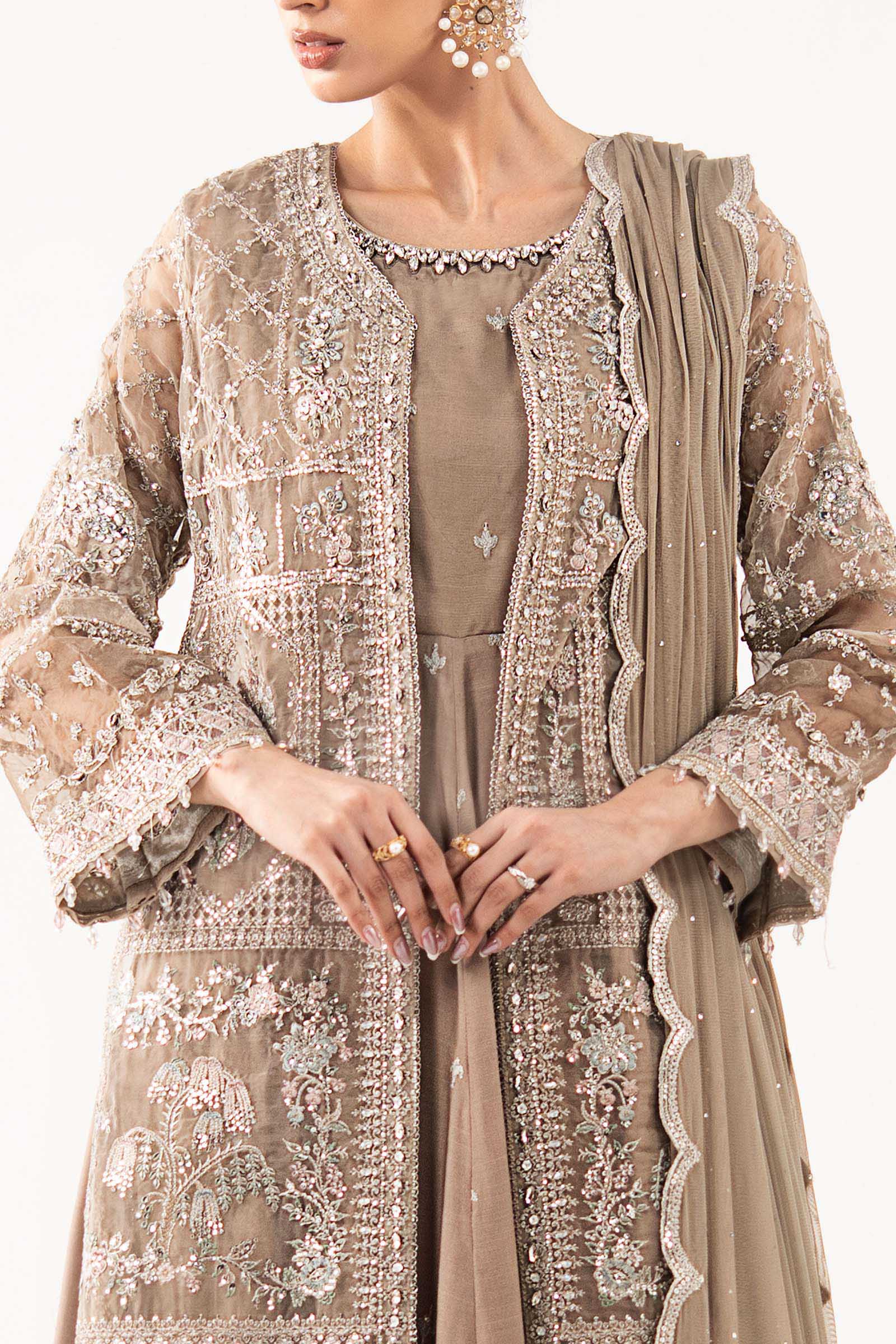 3 Piece Embroidered Organza Suit - Image 4