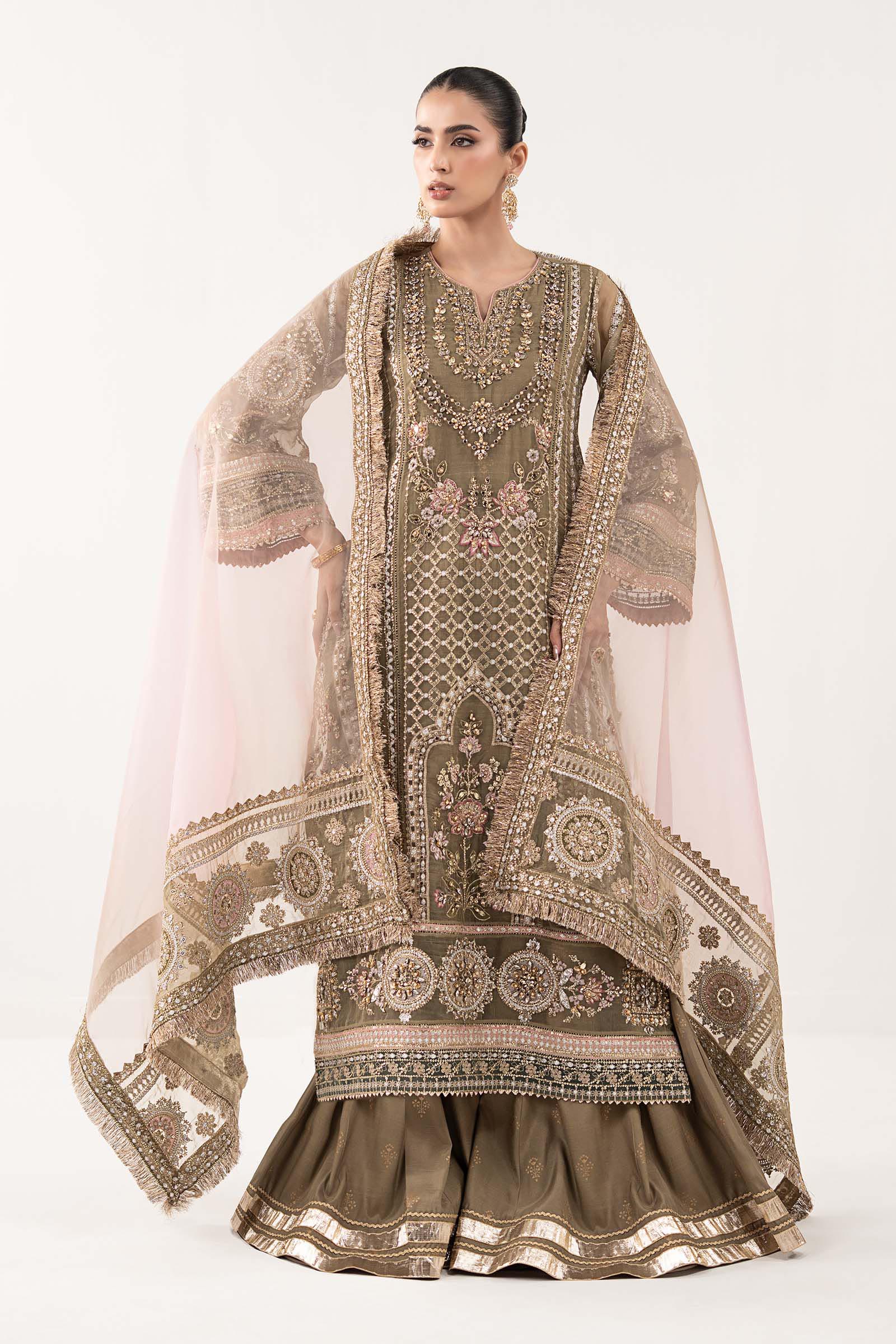 3 Piece Embroidered Organza Suit - Image 3