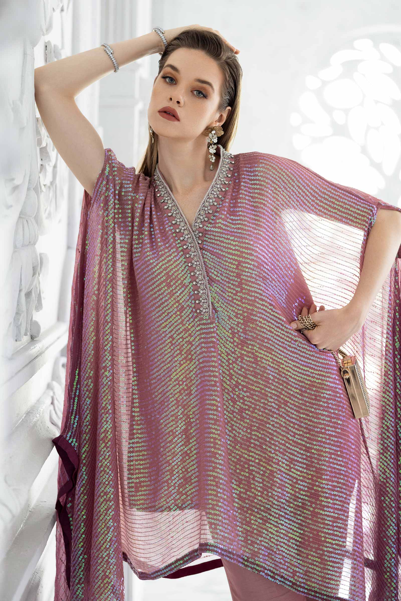 3 Piece Embroidered Chiffon Suit - Image 4