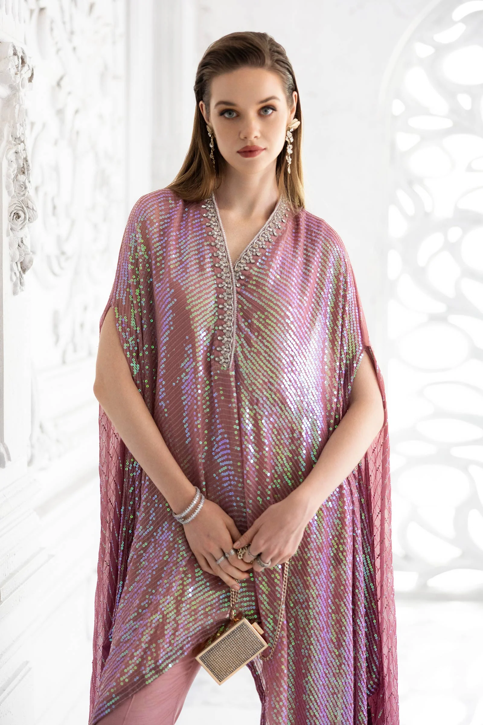 3 Piece Embroidered Chiffon Suit - Image 5