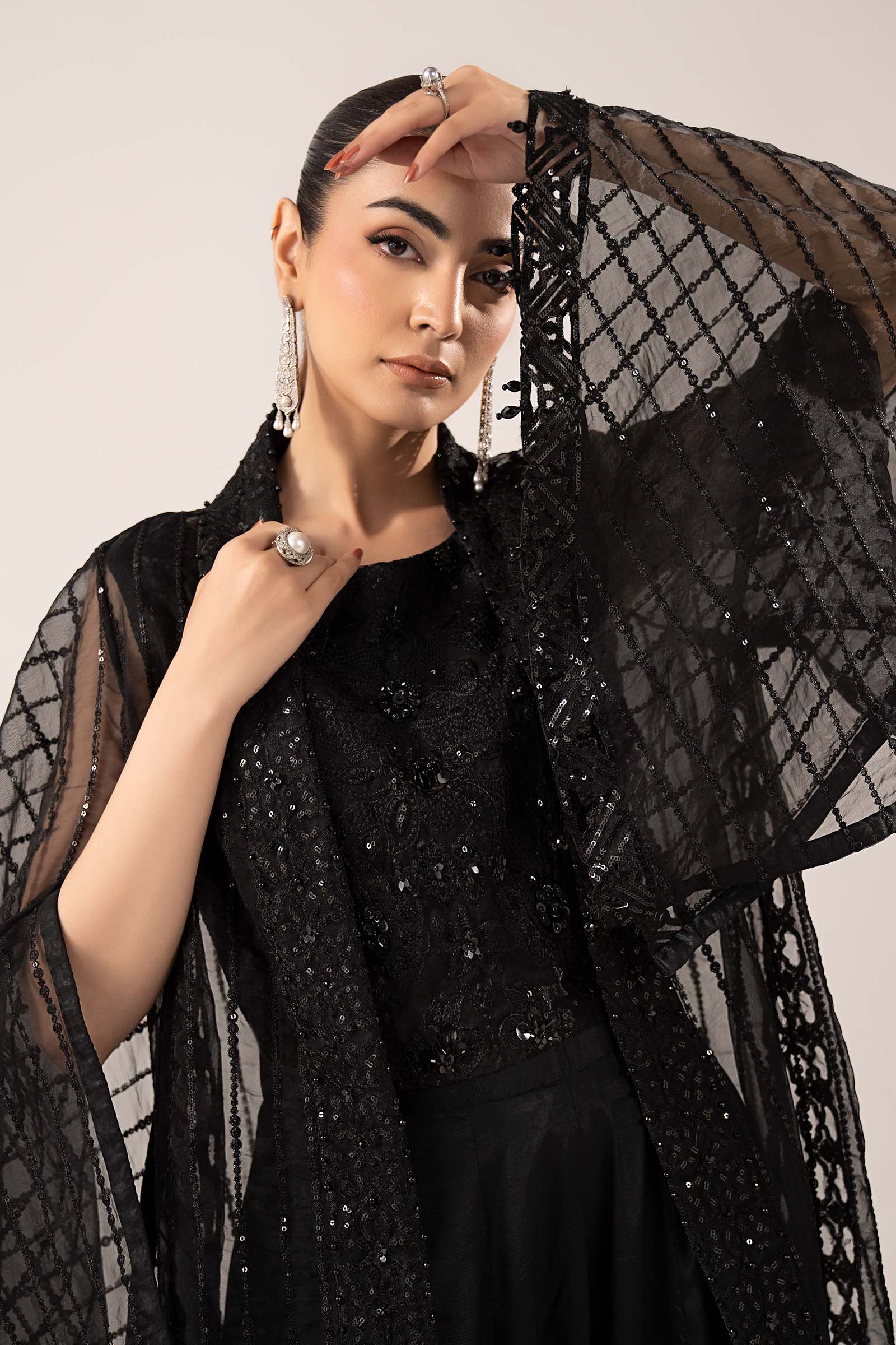 3 Piece Embroidered Organza Suit - Image 2
