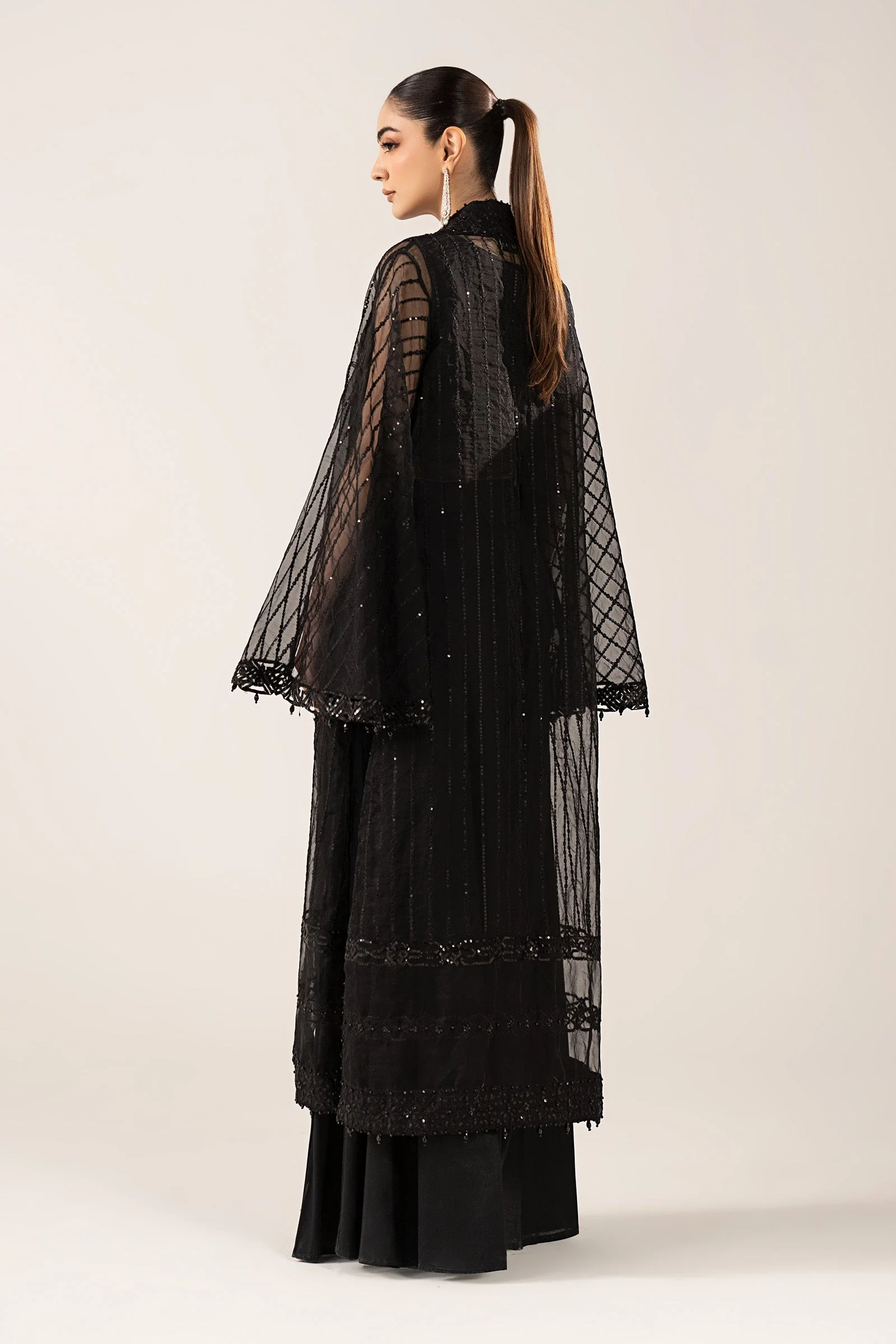 3 Piece Embroidered Organza Suit - Image 6