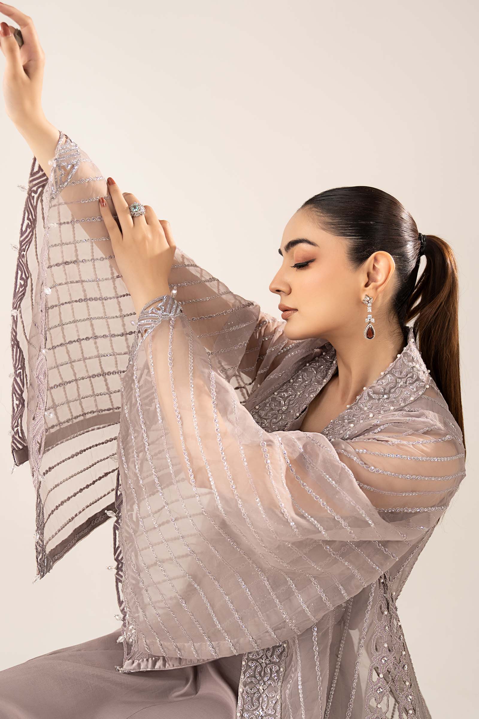 3 Piece Embroidered Organza Suit - Image 12