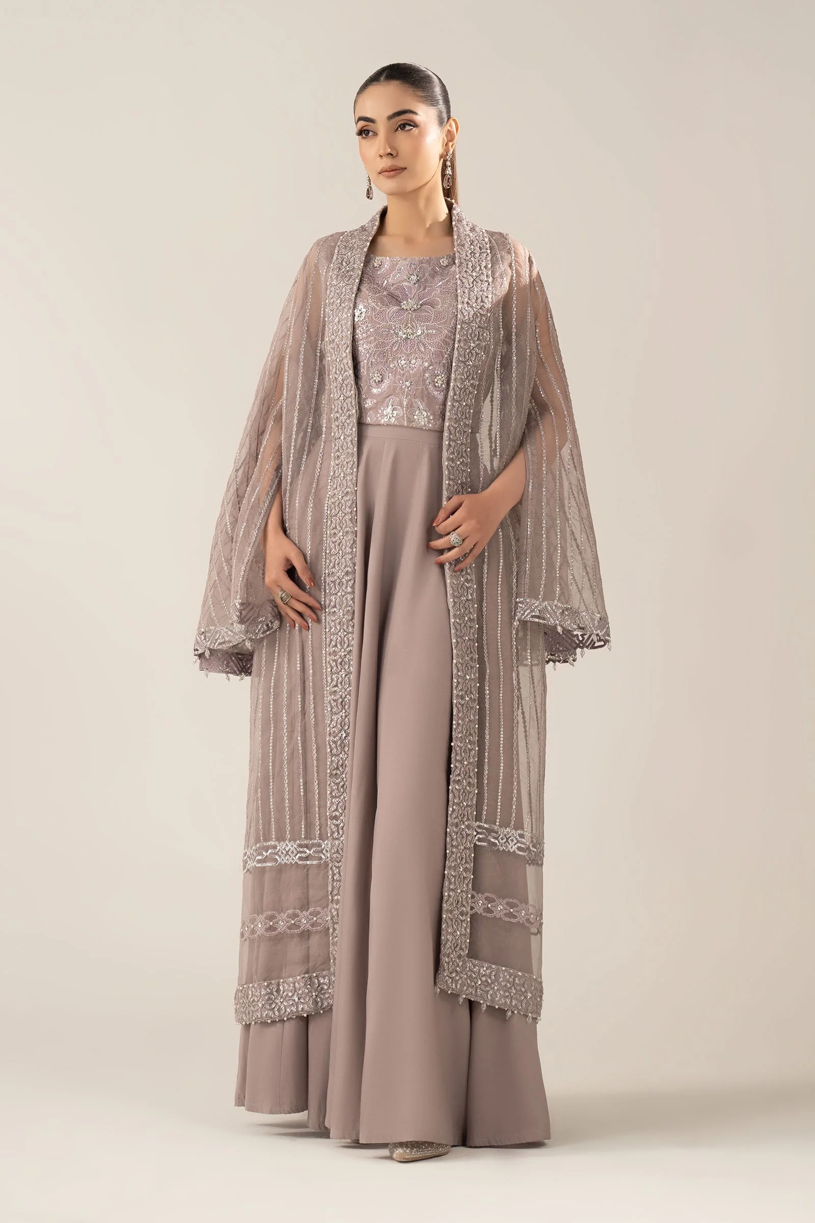 3 Piece Embroidered Organza Suit - Image 7