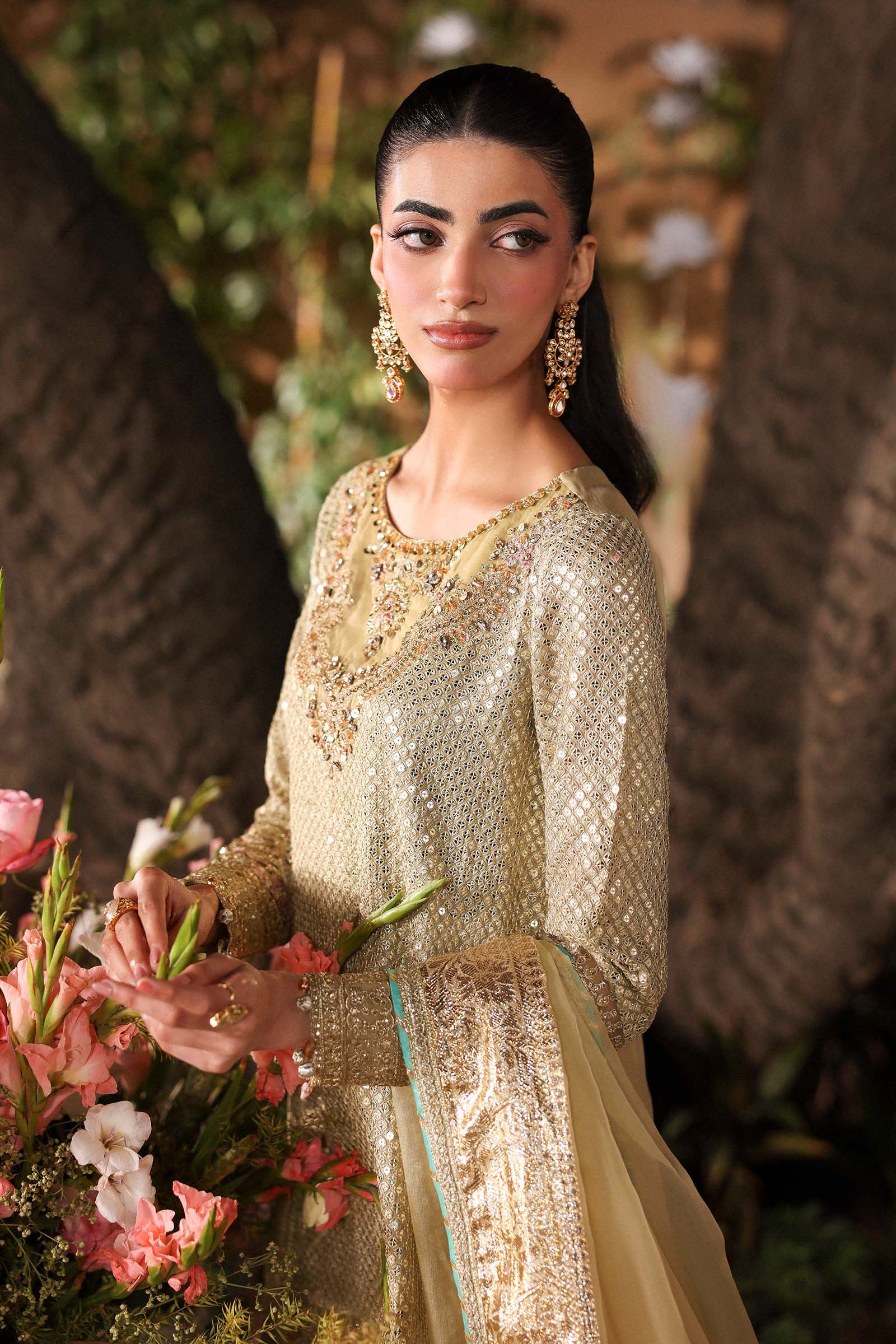 3 Piece Embroidered Chiffon Suit - Image 3