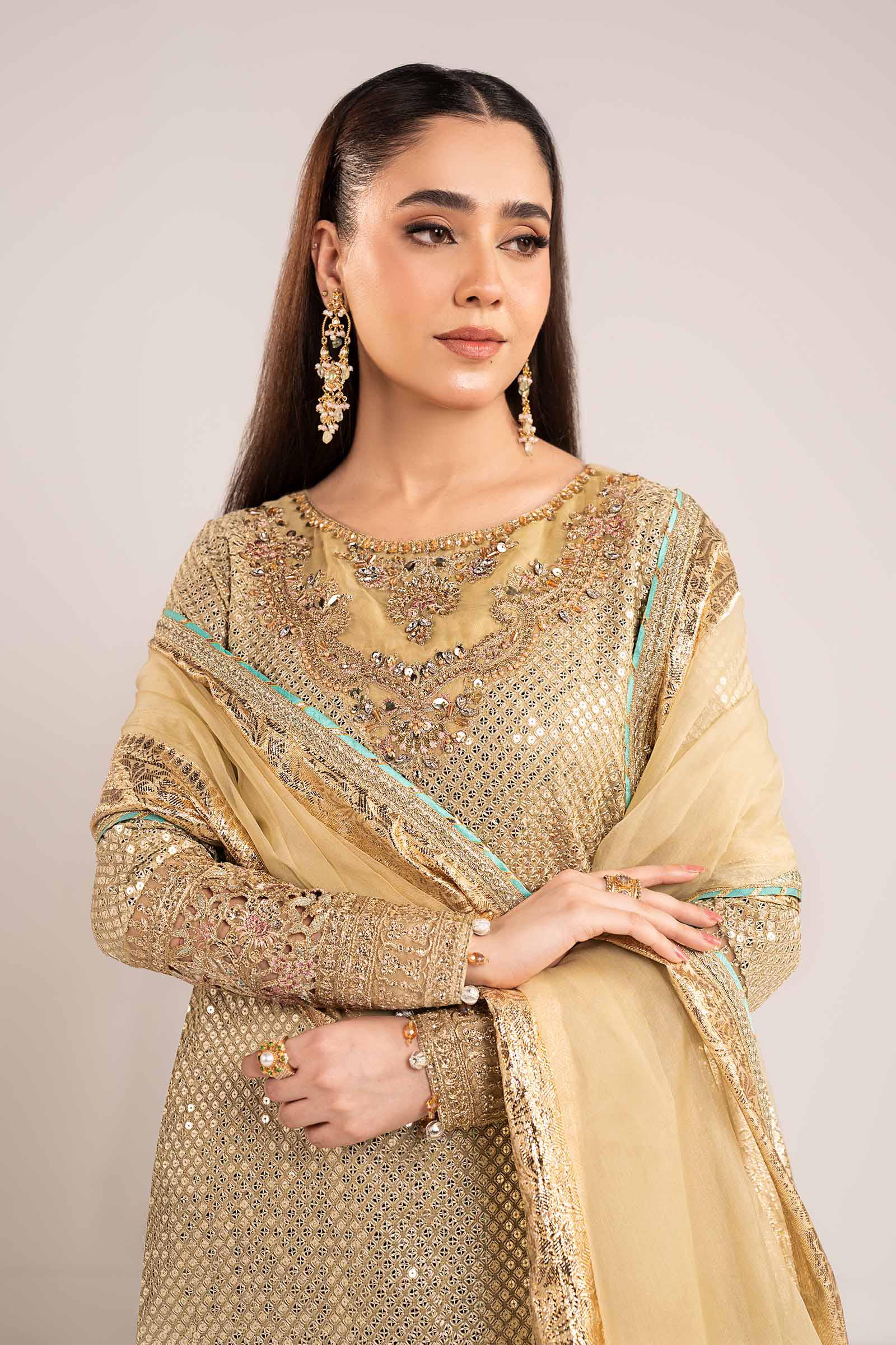 3 Piece Embroidered Chiffon Suit - Image 6