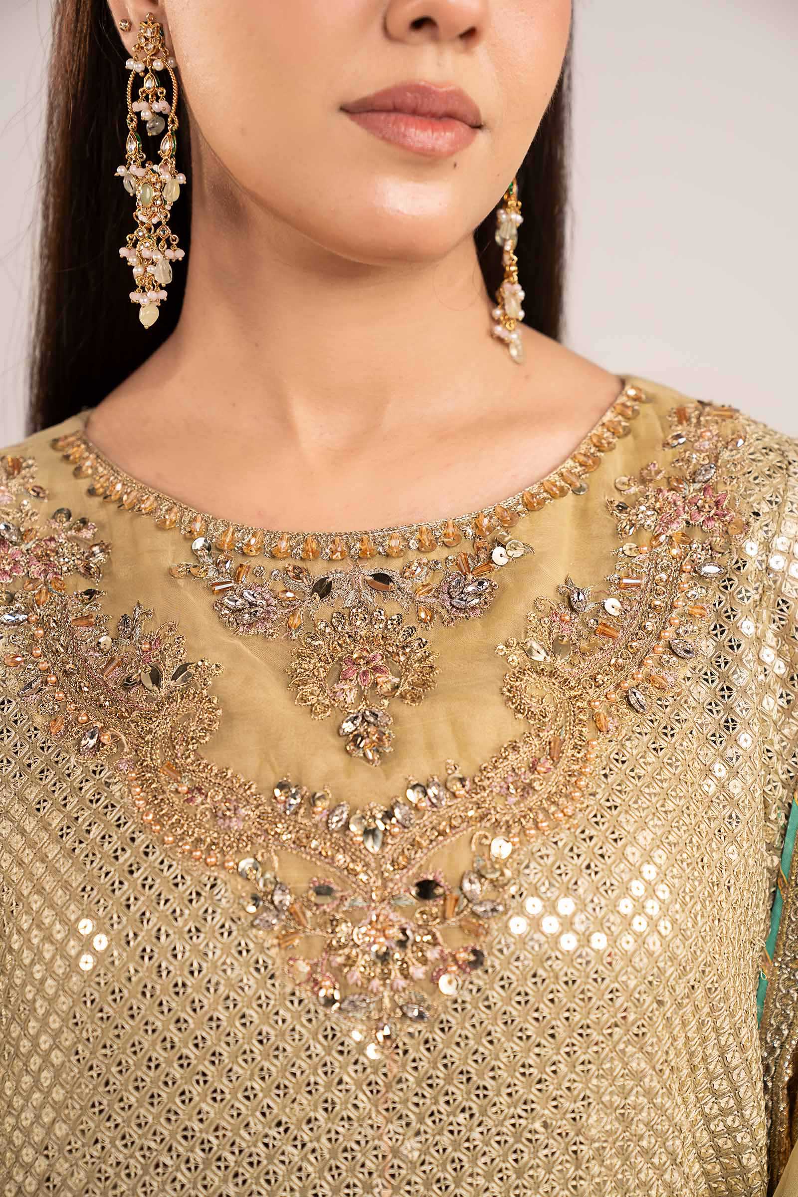3 Piece Embroidered Chiffon Suit - Image 9