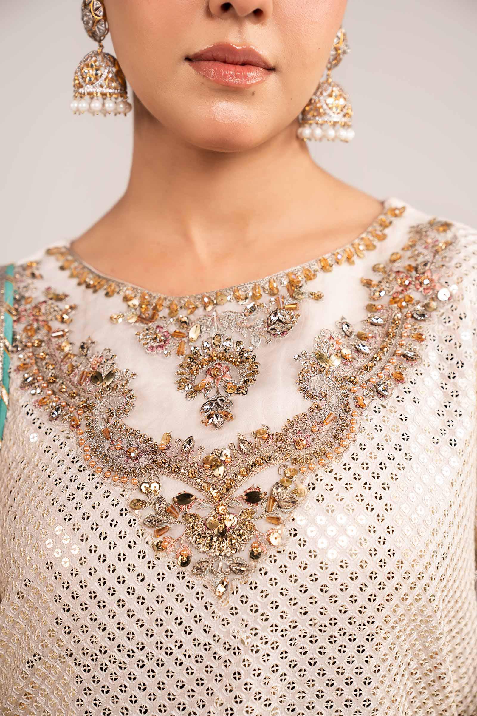 3 Piece Embroidered Chiffon Suit - Image 3