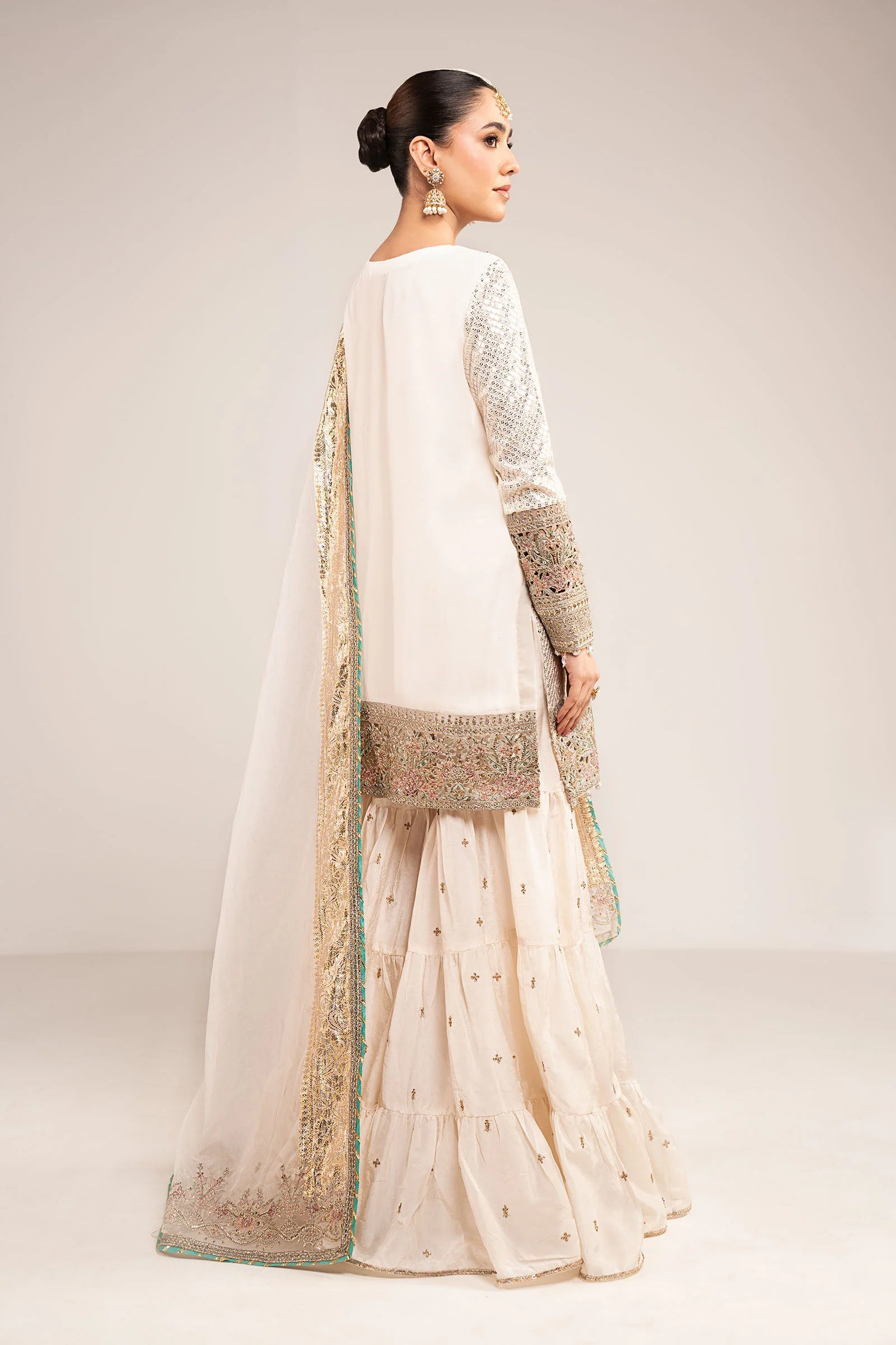 3 Piece Embroidered Chiffon Suit - Image 8
