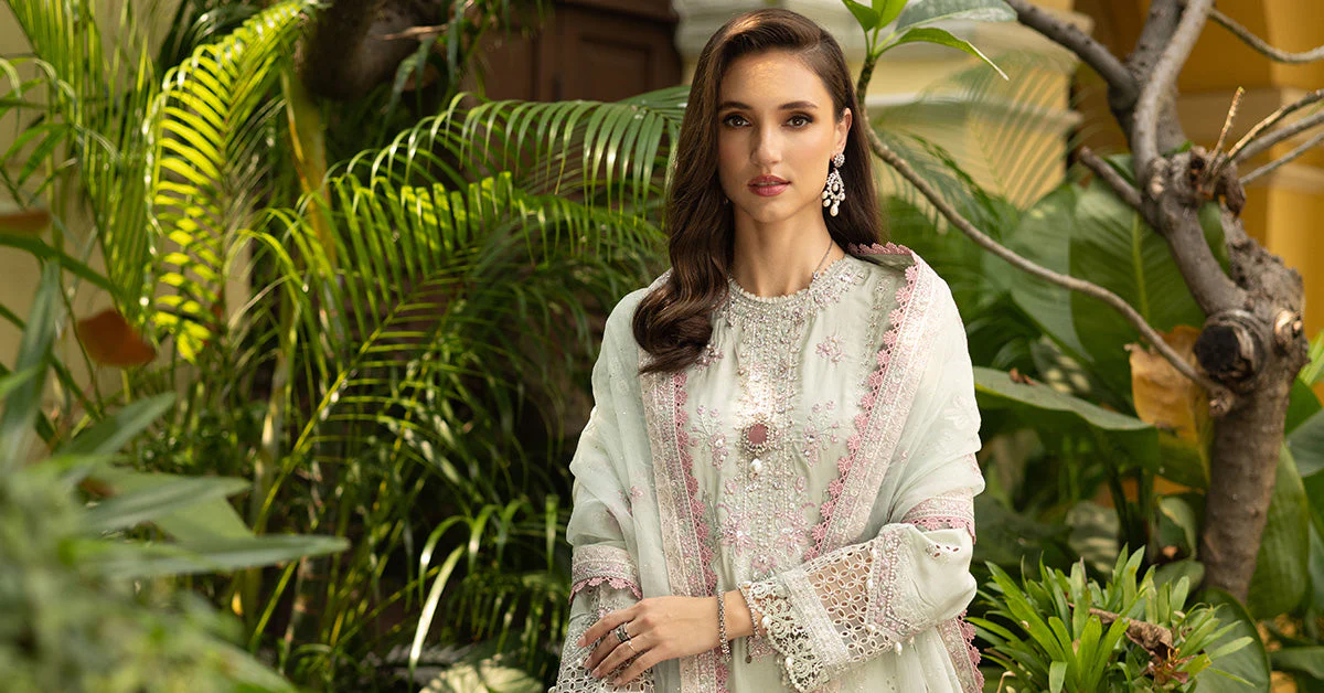 3 Piece Embroidered Raw Silk Suit - Image 7